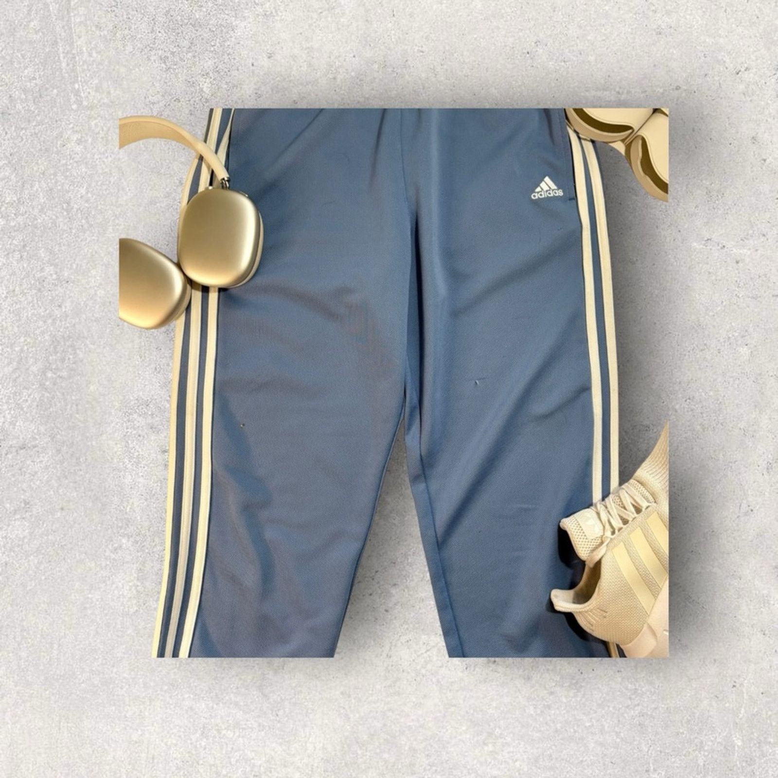 Adidas Adidas Blue Track Pants Size 27" / US 4 / IT 40 - 3 Thumbnail