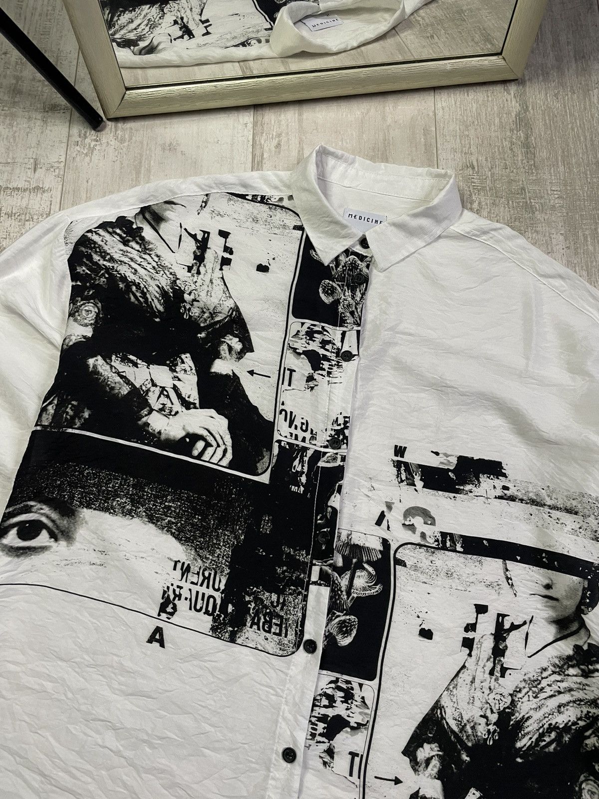 Japanese Brand Opium Y2K Button Up Shirt Psychodelic Vintage RARE Size S / US 4 / IT 40 - 3 Thumbnail