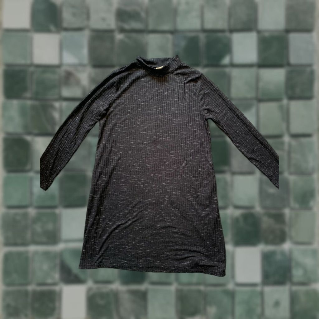 Faded Glory Faded Glory Shirt Dress Womens L Large Long Sleeve Black Size L / US 10 / IT 46 - 1 Thumbnail