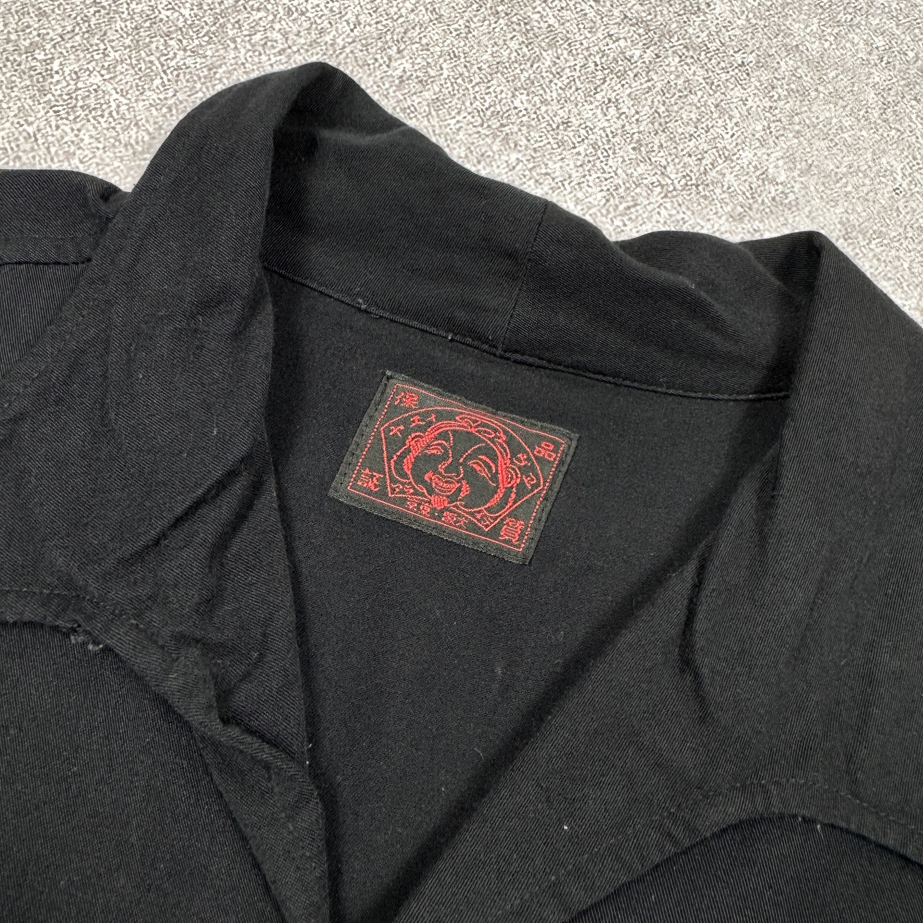 Evisu Evisu Japan Rayon Black Vintage Button Shortsleeve Shirt XL Size US L / EU 52-54 / 3 - 5 Thumbnail