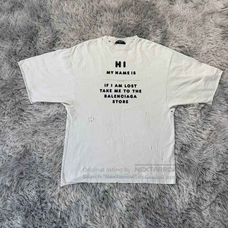Balenciaga Balenciaga Slogan Short Sleeve Size US XXS / EU 40 - 1 Thumbnail