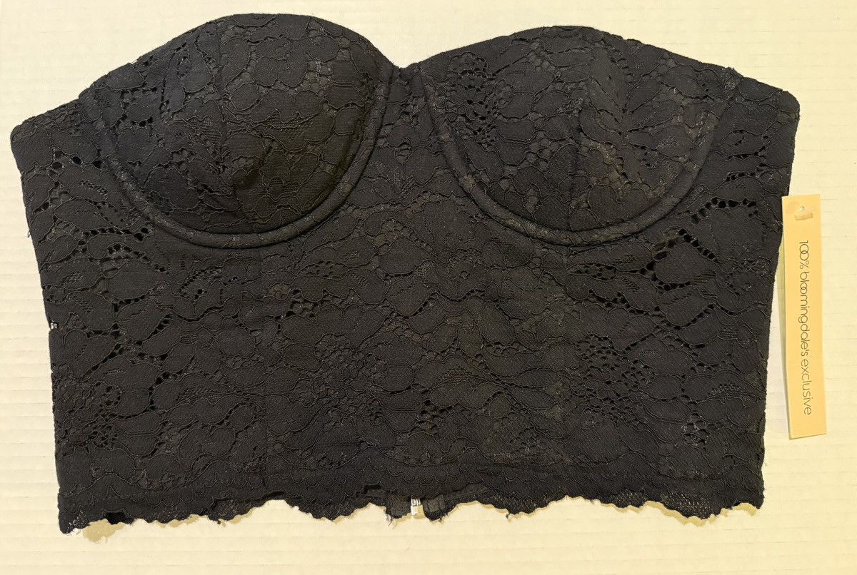 AQUA Aqua Women Blac Lace Strapless Bustier Zipper Closure L66825 Size S / US 4 / IT 40 - 1 Thumbnail