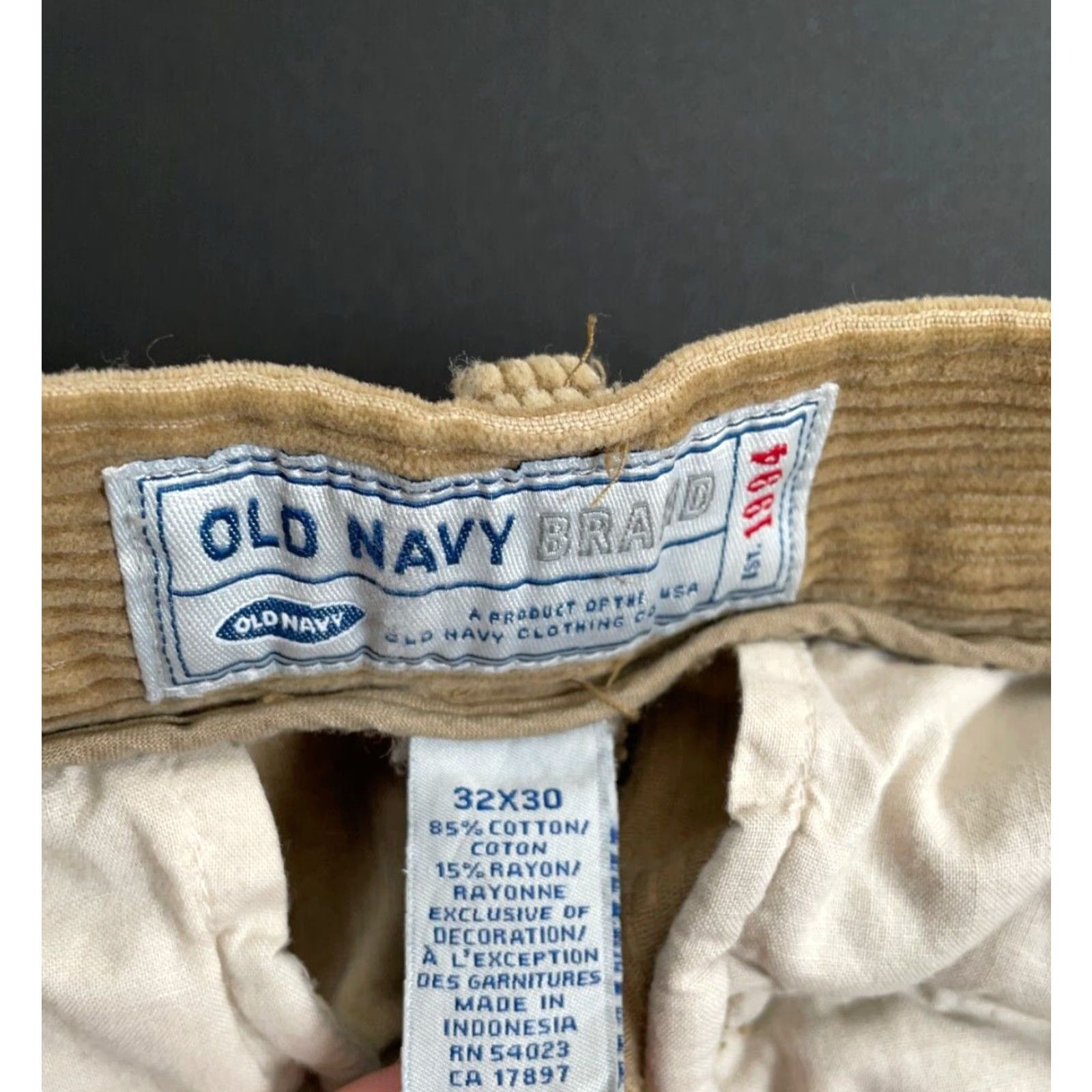 Vintage VTG Vintage Corduroy Pleated Pants - Men’s 32 x 28 - Brown Baggy/Relaxed Fit Chino Style 90s Hipster Retro Bags ZIP Fly Mens 32/28 tag Size US 32 / EU 48 - 3 Thumbnail