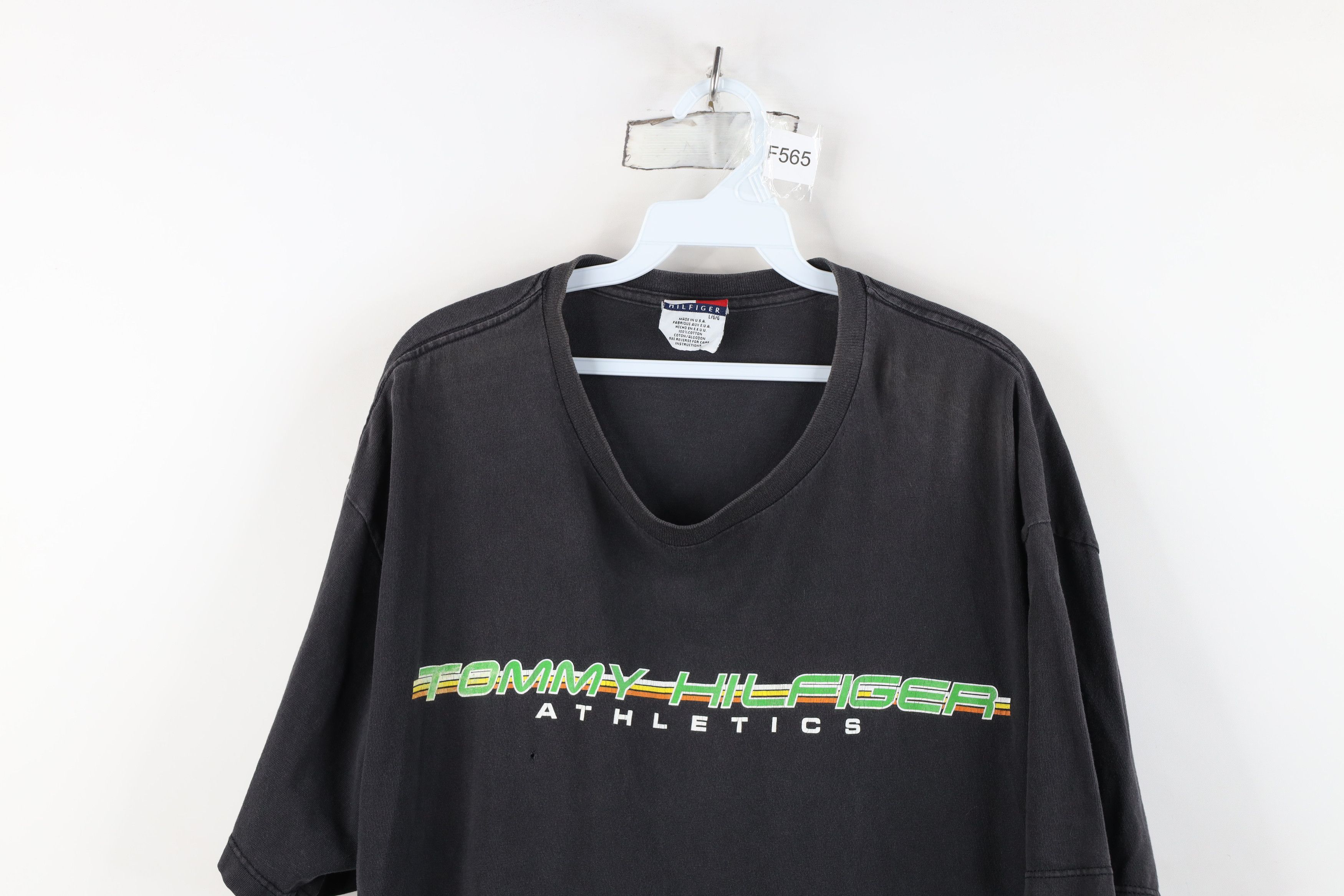 Tommy Hilfiger Vintage 90s Tommy Hilfiger Athletics Spell Out T-Shirt USA Size US L / EU 52-54 / 3 - 2 Thumbnail