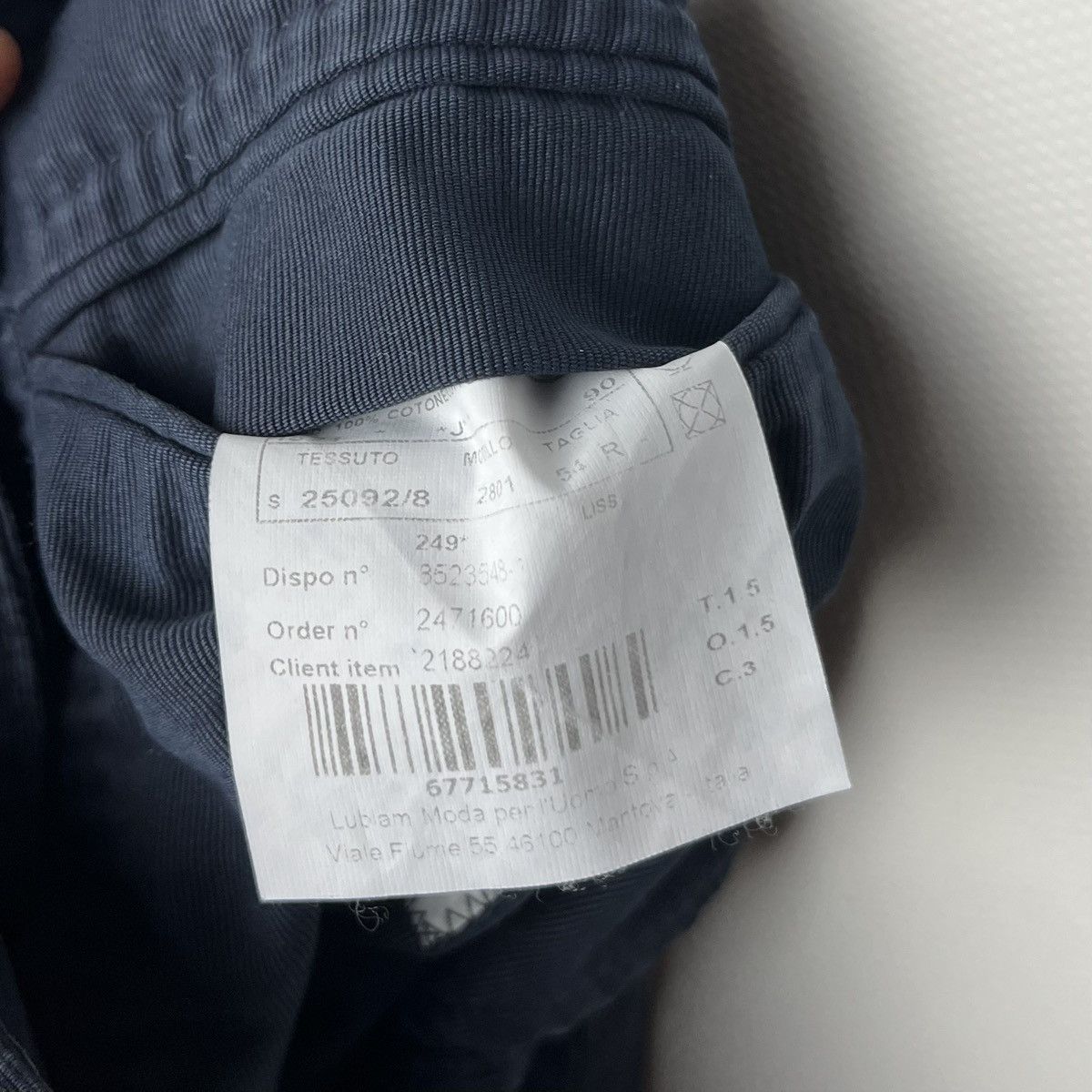 L.B.M. 1911 L.B.M. 1911 Navy Workwear-Inspired Blazer – Stand Collar Size 50L - 9 Thumbnail
