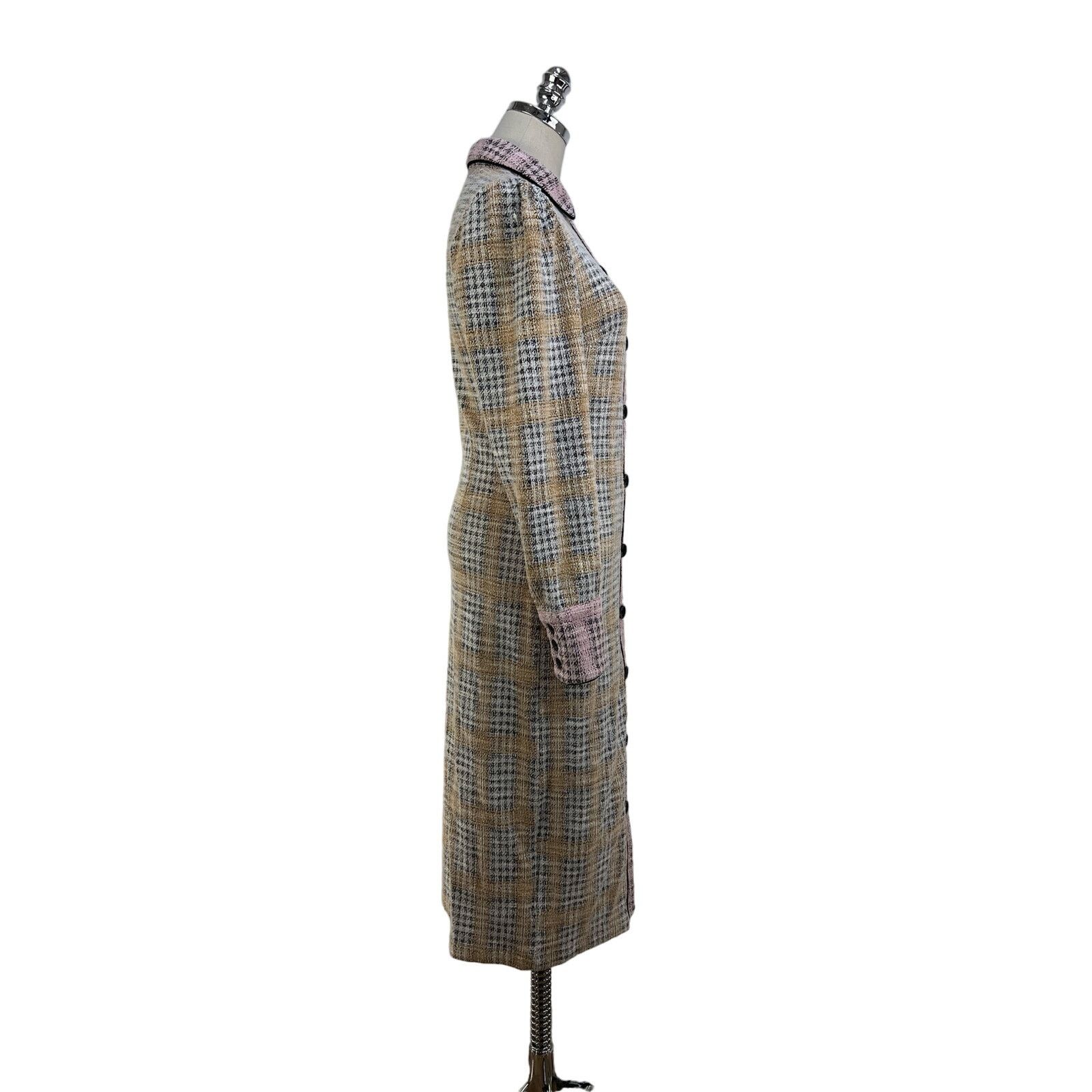 Other Walter Baker Tia Midi Dress Plaid Long Sleeves Knit Preppy Size XS / US 0-2 / IT 36-38 - 4 Thumbnail