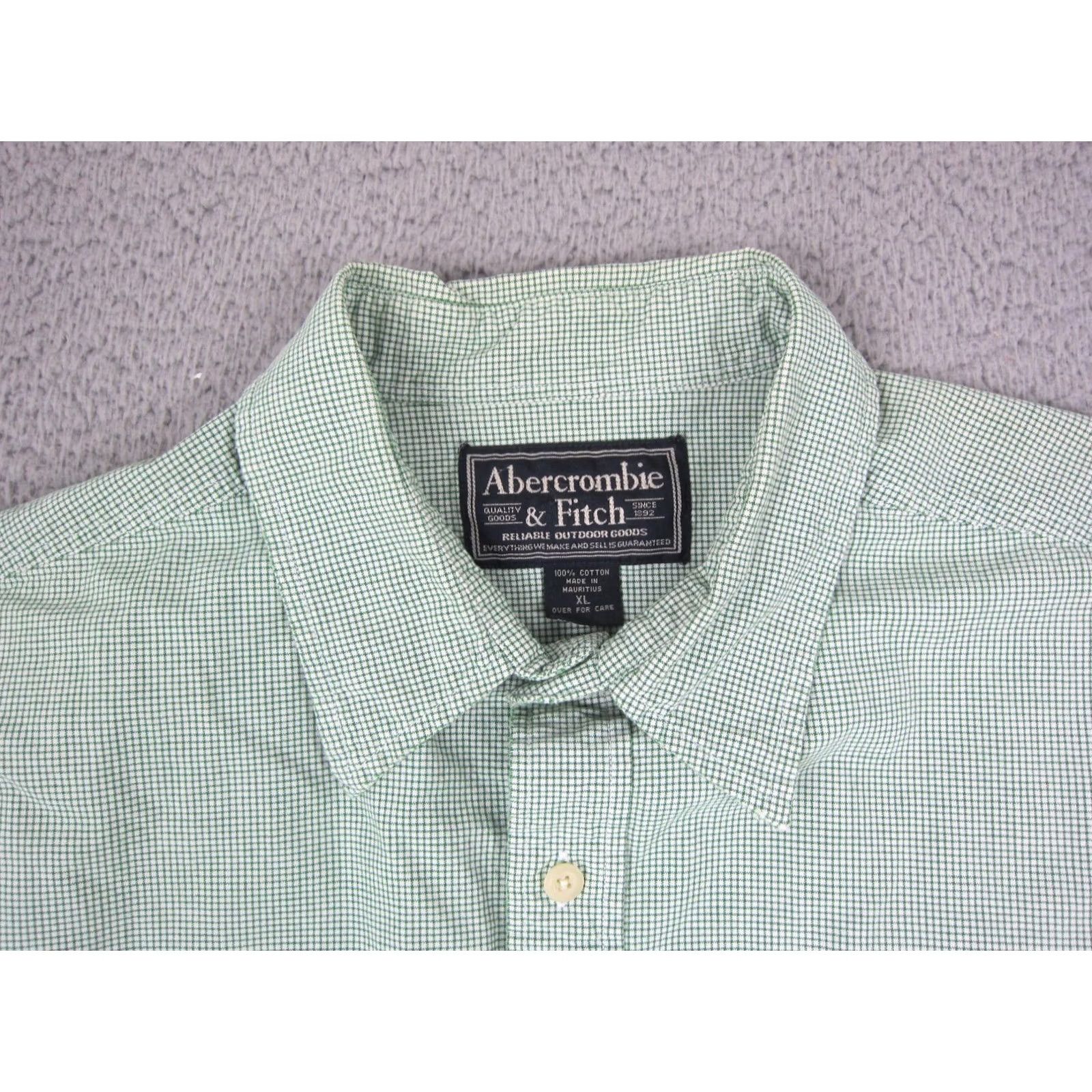 Abercrombie & Fitch VINTAGE Abercrombie & Fitch Shirt Adult XL Green Gingham Mens 90s Casual Size US XL / EU 56 / 4 - 4 Thumbnail