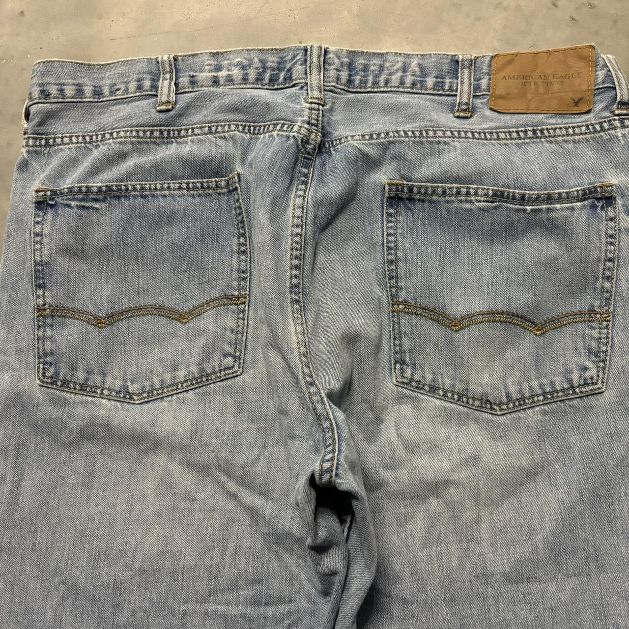 Japanese Brand × Vintage Crazy Vintage Y2K/2000s Faded Light Wash Skater Denim Jeans! Size US 38 / EU 54 - 7 Thumbnail
