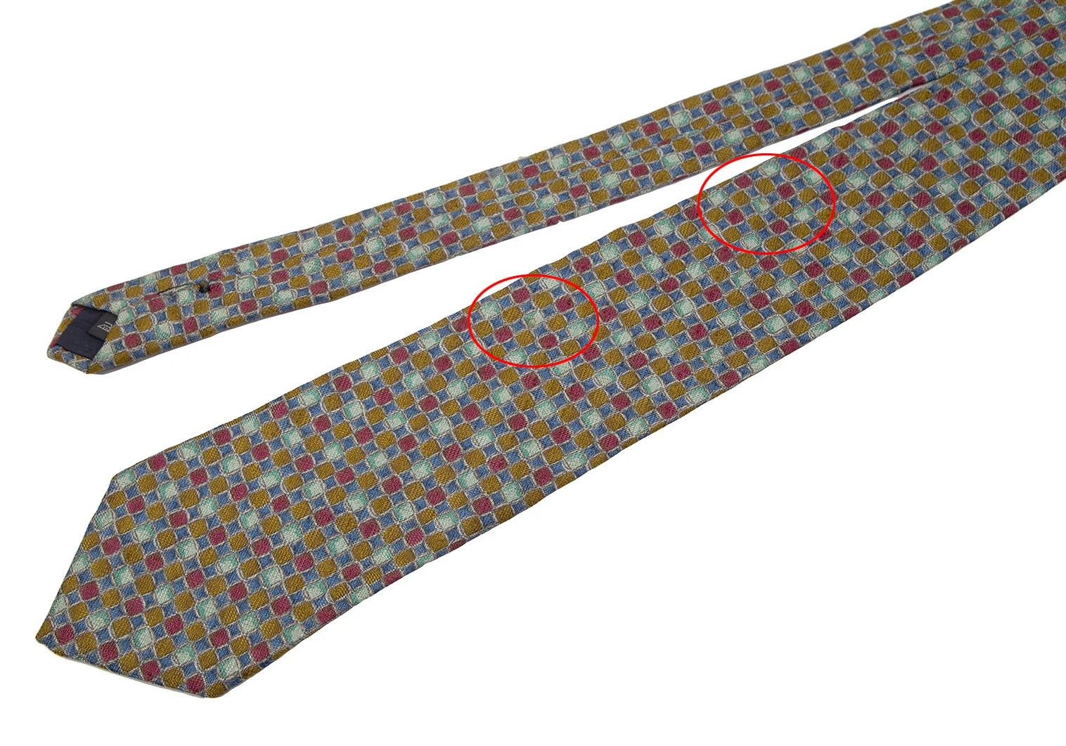Dries Van Noten Colorful Block Check Silk Tie Multi Size ONE SIZE - 4 Thumbnail