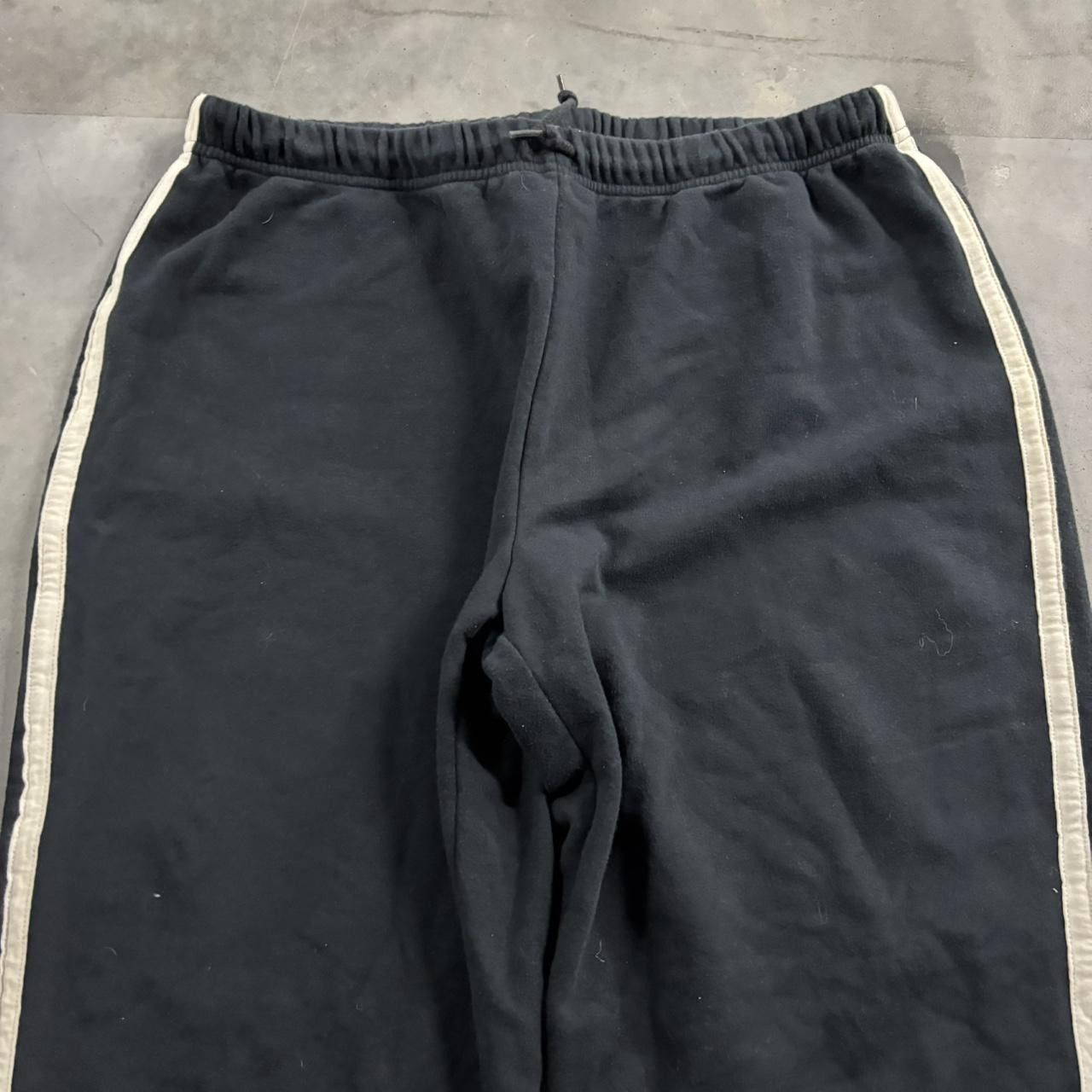Vintage Crazy Vintage Y2K/2000s Baggy Black Striped Streetwear Skater Essential Sweatpants! Size US 32 / EU 48 - 4 Thumbnail