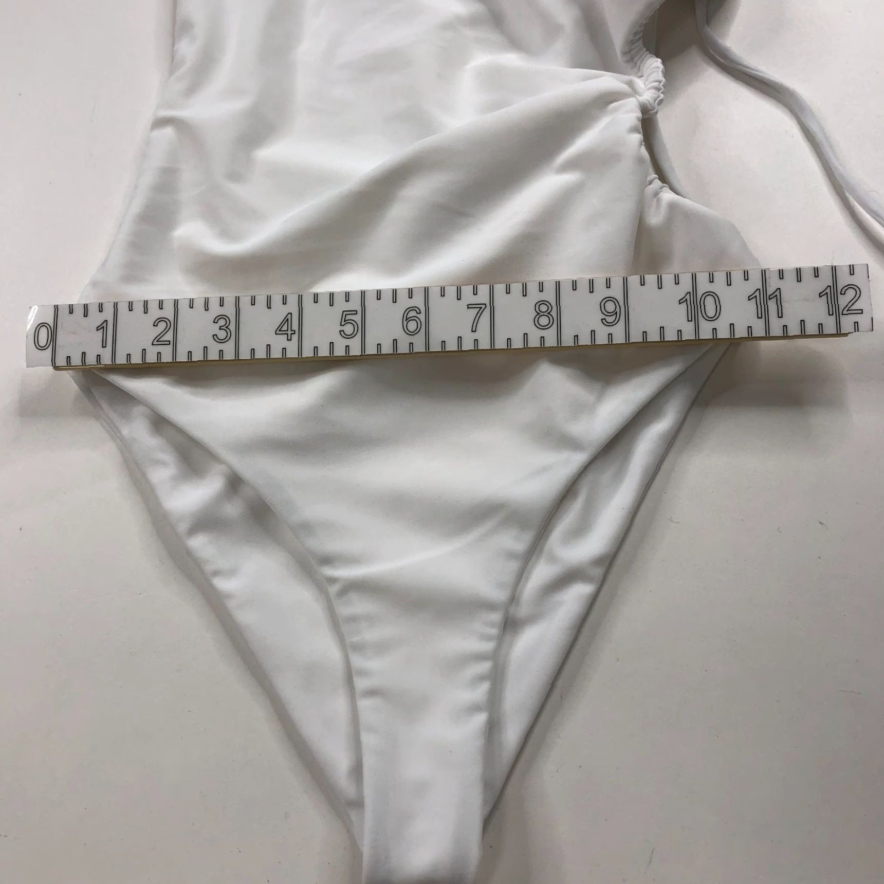 Vintage Jade Swim One Piece Women's Swimsuit White Size S Regular Nylon Spandex Solid 2623 HRJ Size ONE SIZE - 7 Thumbnail