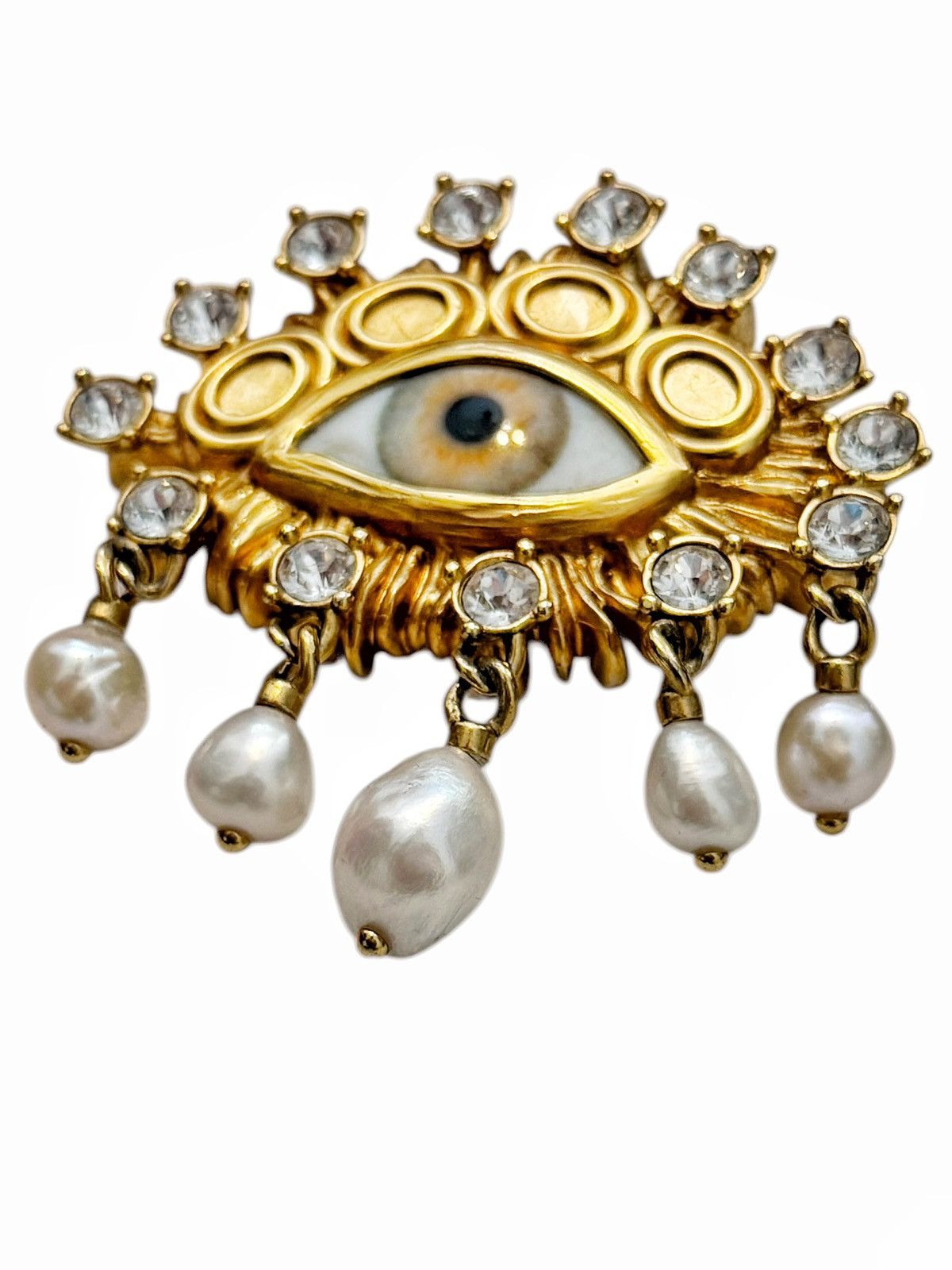 Other Schiaparelli Eye Crystal Brooch Pin Size ONE SIZE - 3 Thumbnail