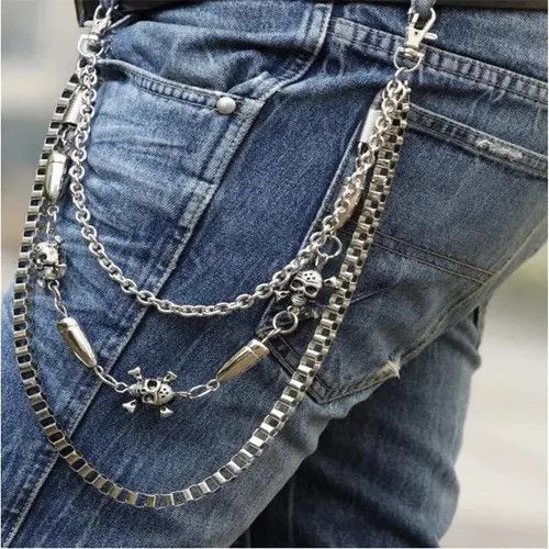 Other Multi Layer Rock Punk Pants Chain Size ONE SIZE - 7 Thumbnail