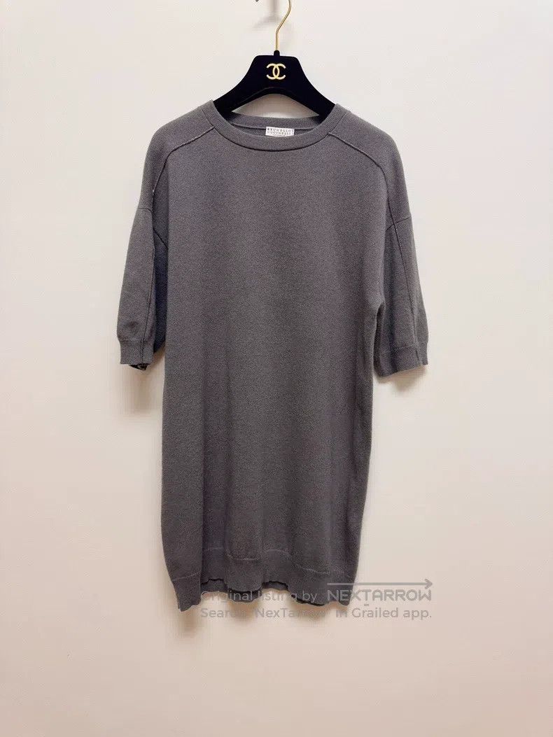 Brunello Cucinelli Brunello Cucinelli Grey Cashmere Dress Size S / US 4 / IT 40 - 2 Thumbnail
