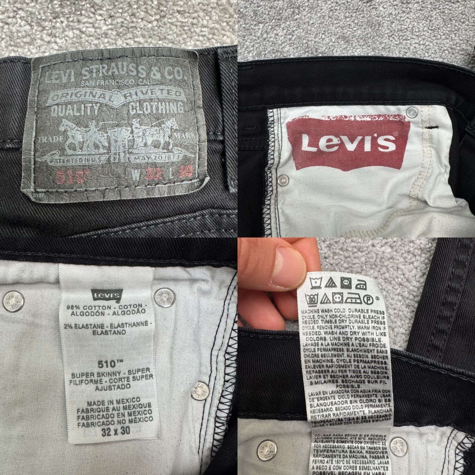 Levi's Levi's Jeans 510 Super Skinny Denim 5-Pocket Mens 32x30 Blue Cotton Size US 34 / EU 50 - 8 Thumbnail