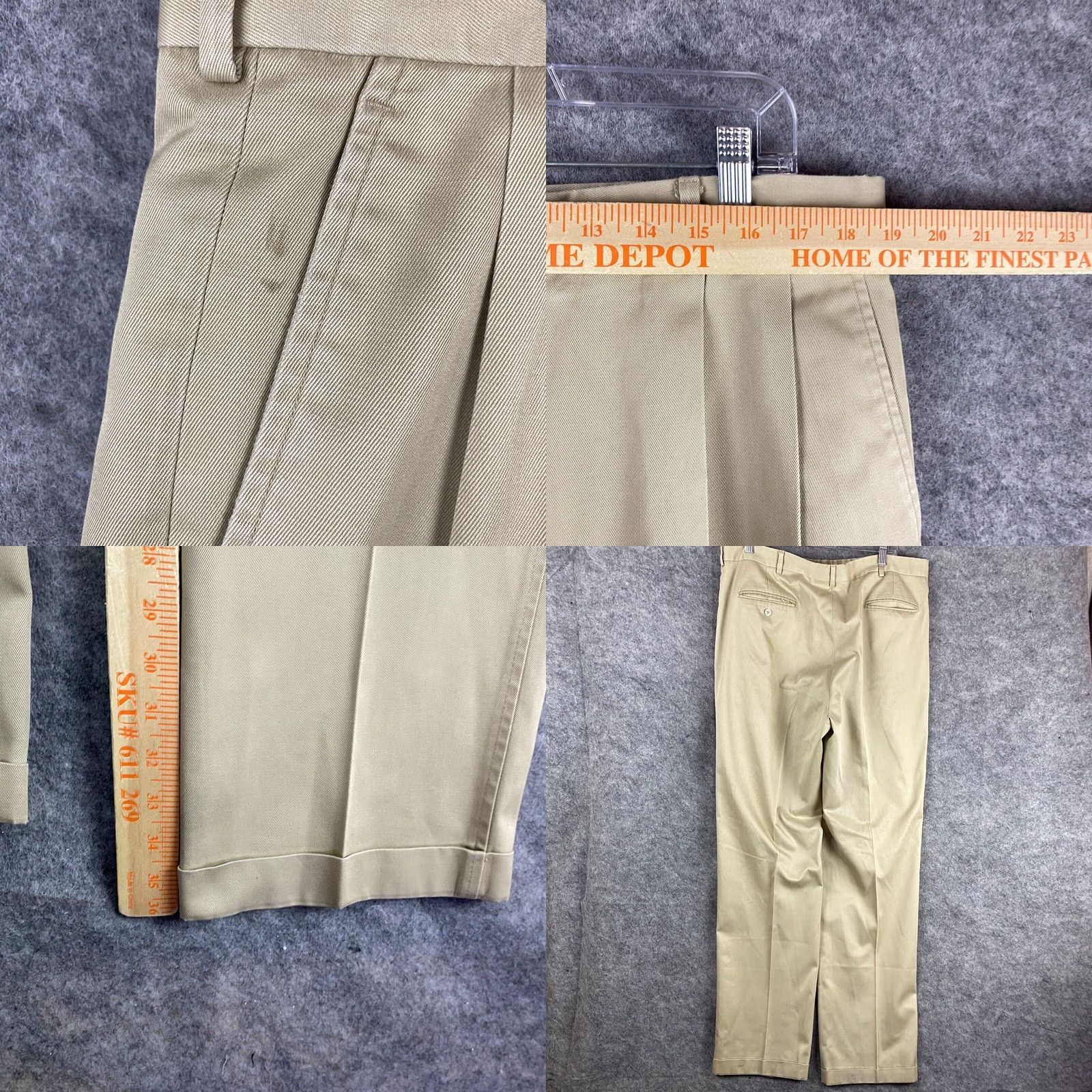 Lands' End Lands' End Chino Pants Mens Beige Size 38 Hook & Eye Polyester Blend Size US 38 / EU 54 - 8 Thumbnail