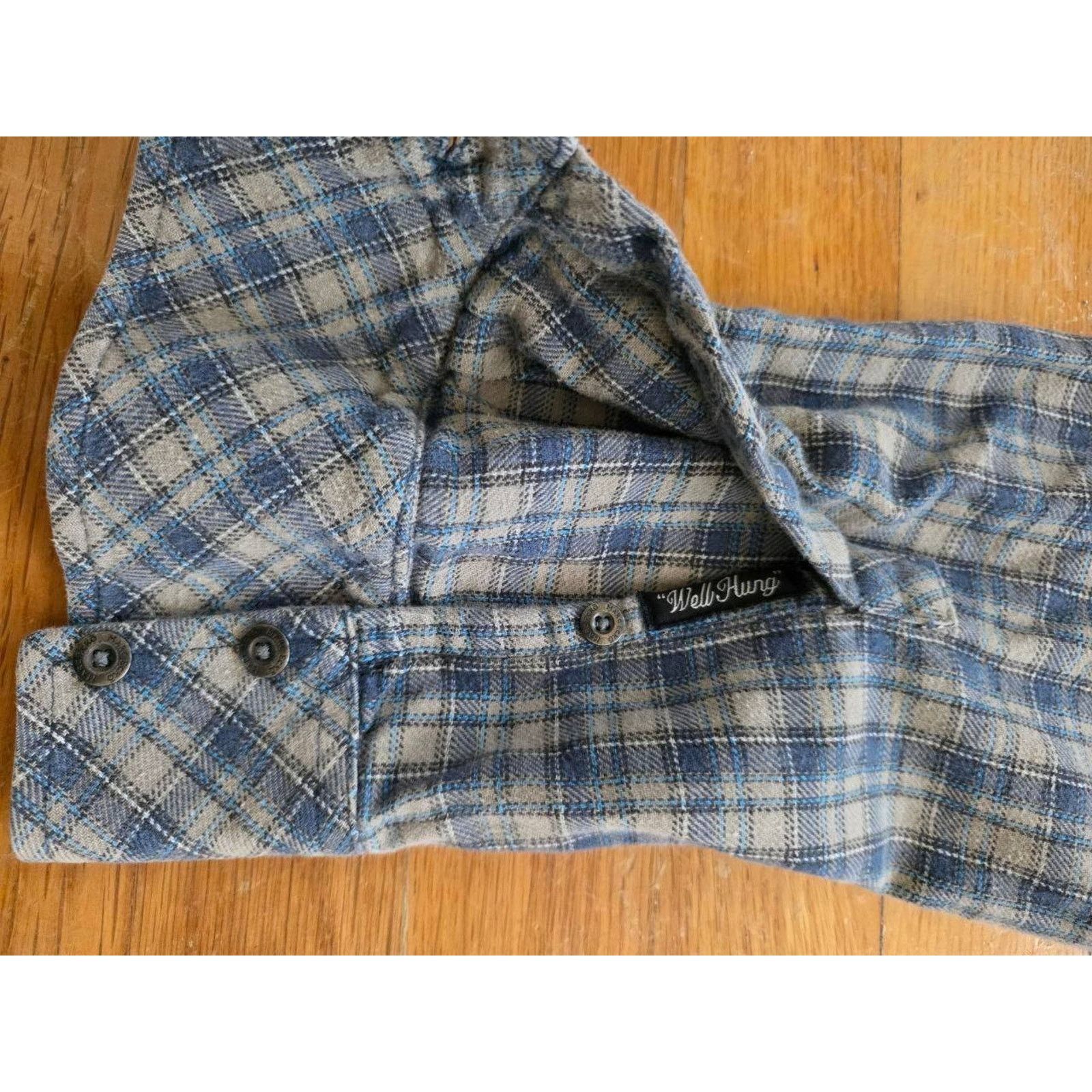 Marc Ecko Marc Ecko Medium Navy Plaid Long Sleeve medium A001237 Size US M / EU 48-50 / 2 - 6 Thumbnail