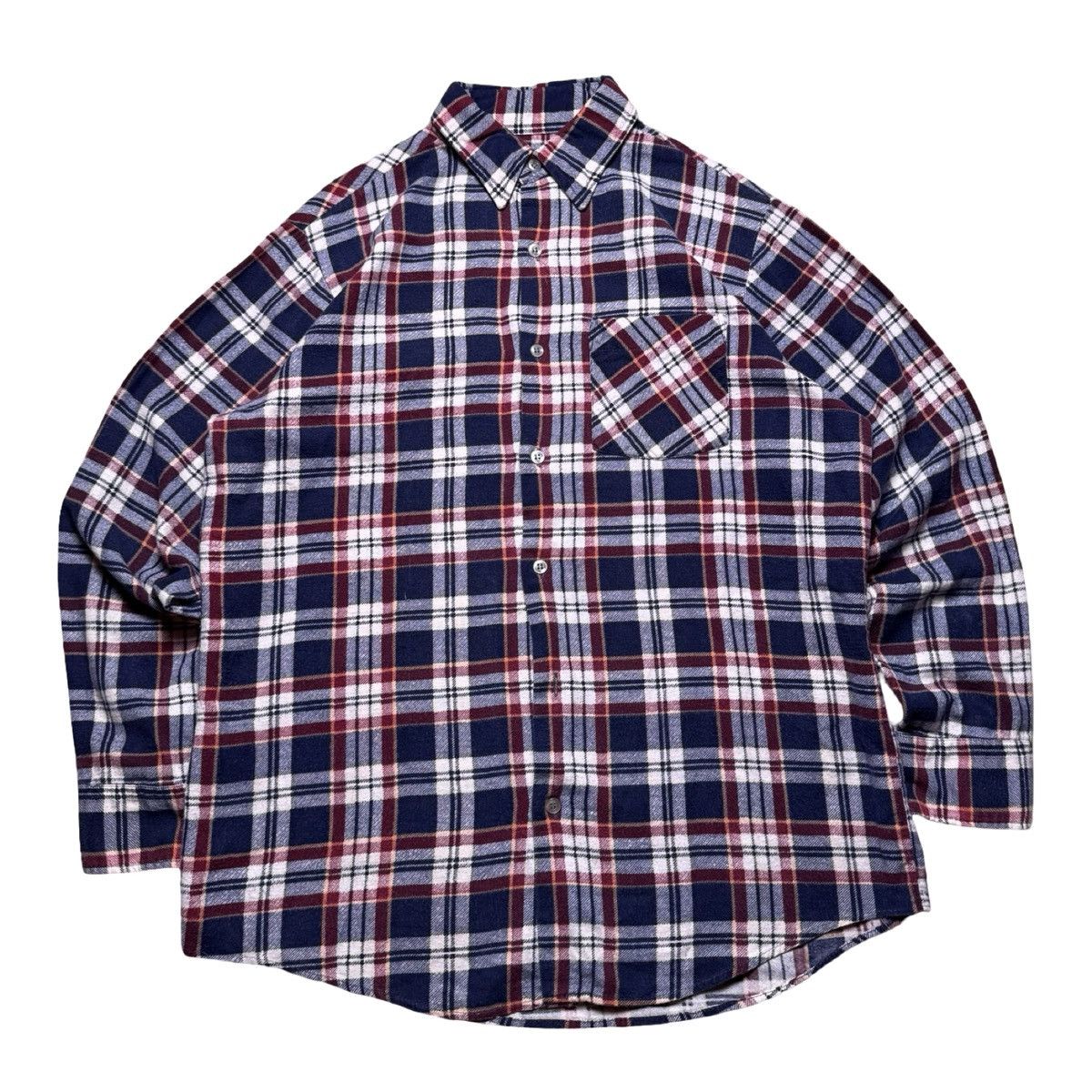 Sears Vintage Sears Button Flannel Shirt Plaid Missing Button Size US M / EU 48-50 / 2 - 1 Thumbnail