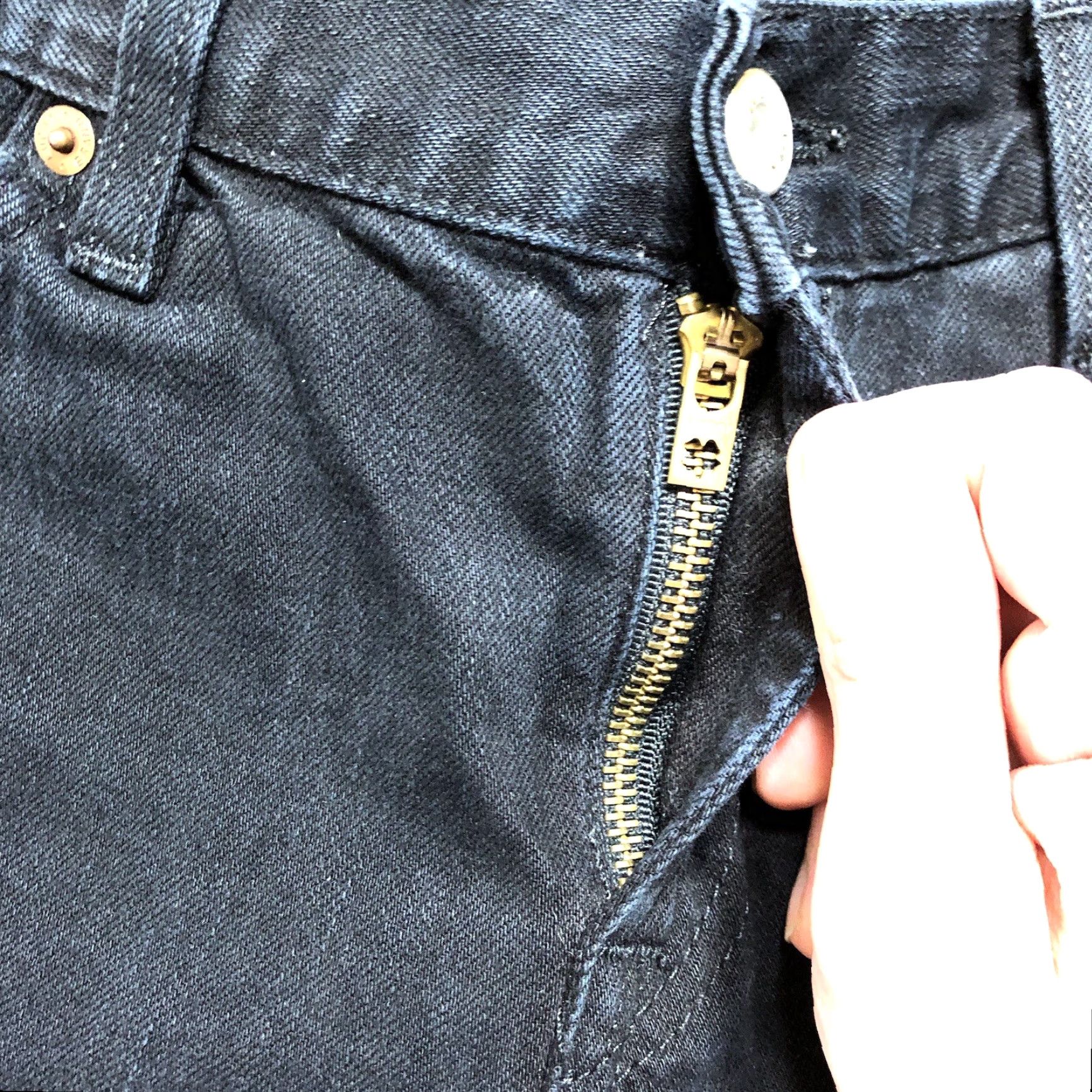 Lucky Brand Lucky Brand Classic Rider Jeans Black Womens 10 Regular 33/27.5 Inseam 27.5 Zip 5-Pocket Denim Stretch Straight Size 32" / US 10 / IT 46 - 4 Thumbnail