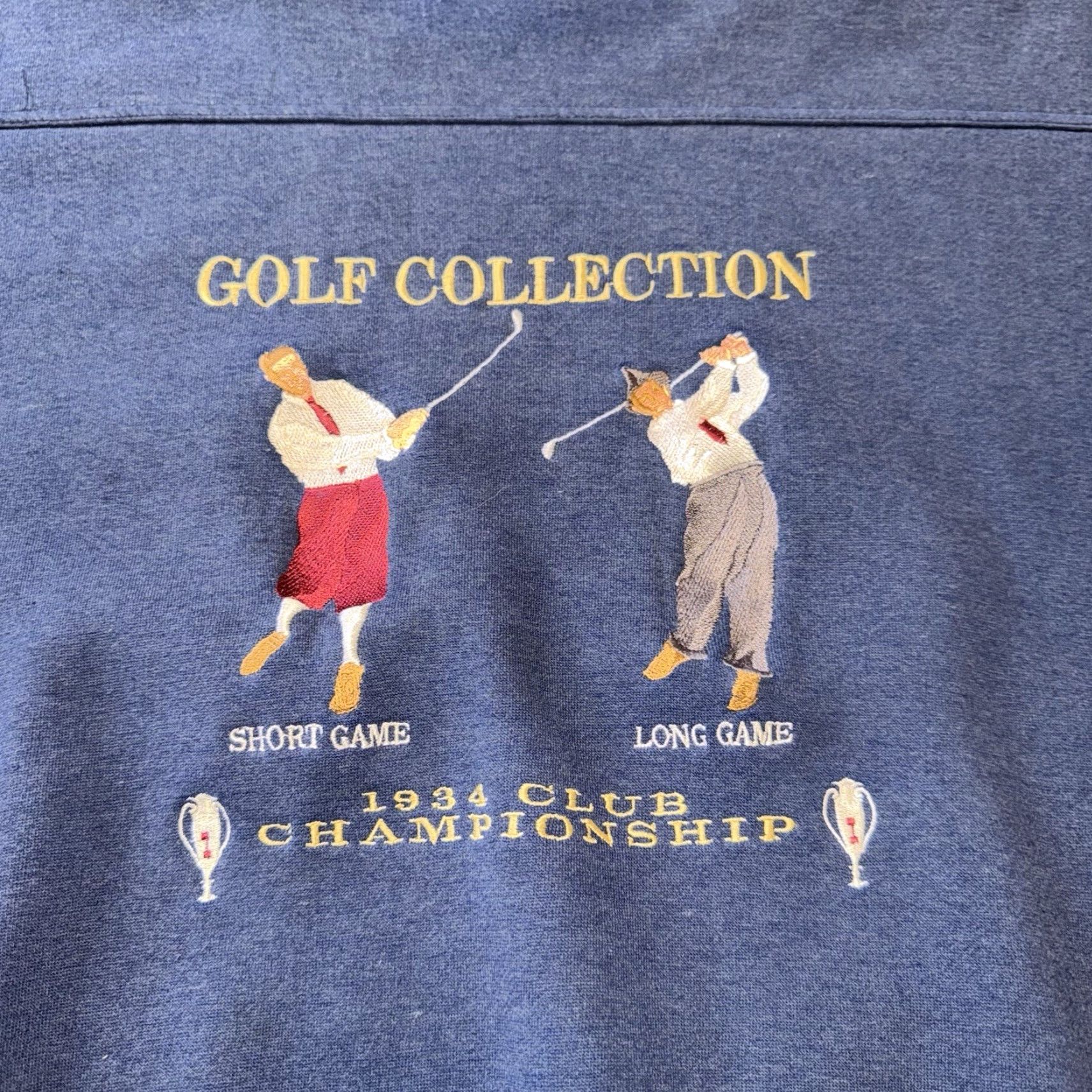 Vintage VINTAGE Crable Sportswear Sweatshirt XL Golf Collection Embroidered 1934 Championship Short Long Game Graphic Print Crew Neck Pullover Men Blue Size US XL / EU 56 / 4 - 3 Thumbnail