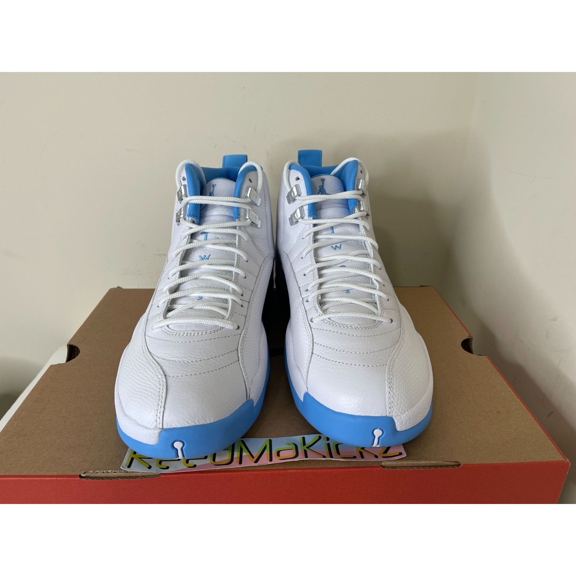 Jordan Brand Jordan 12 Retro 2025 Melo White Blue Mens 11.5us Size US 11.5 / EU 44-45 - 3 Thumbnail