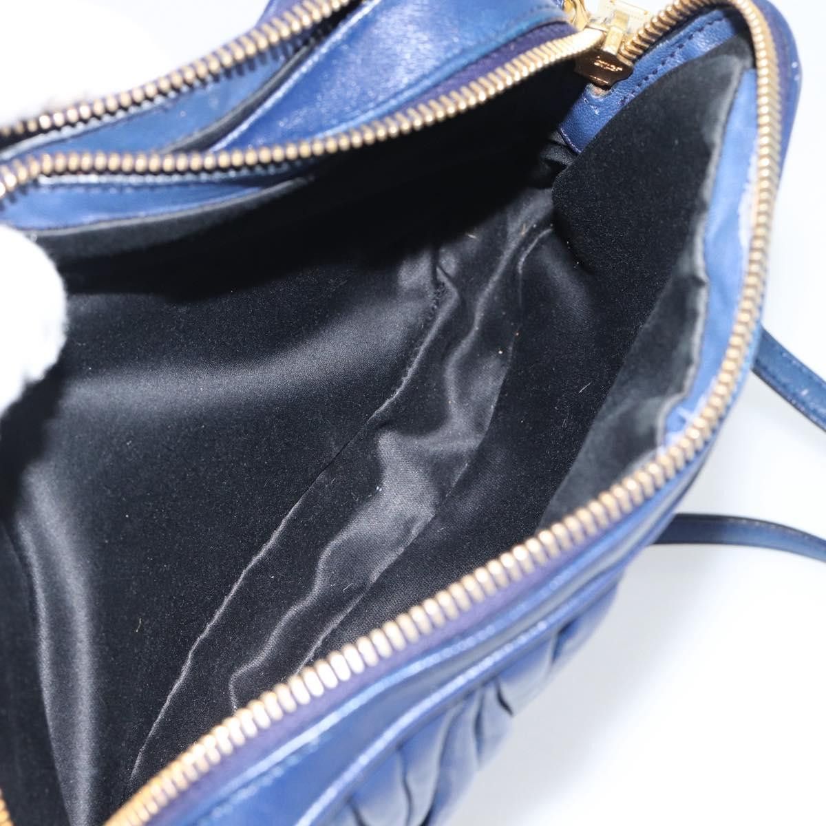 Miu Miu Borsa a tracolla Miu Miu Matelassé in pelle blu e oro, Size ONE SIZE - 21 Thumbnail
