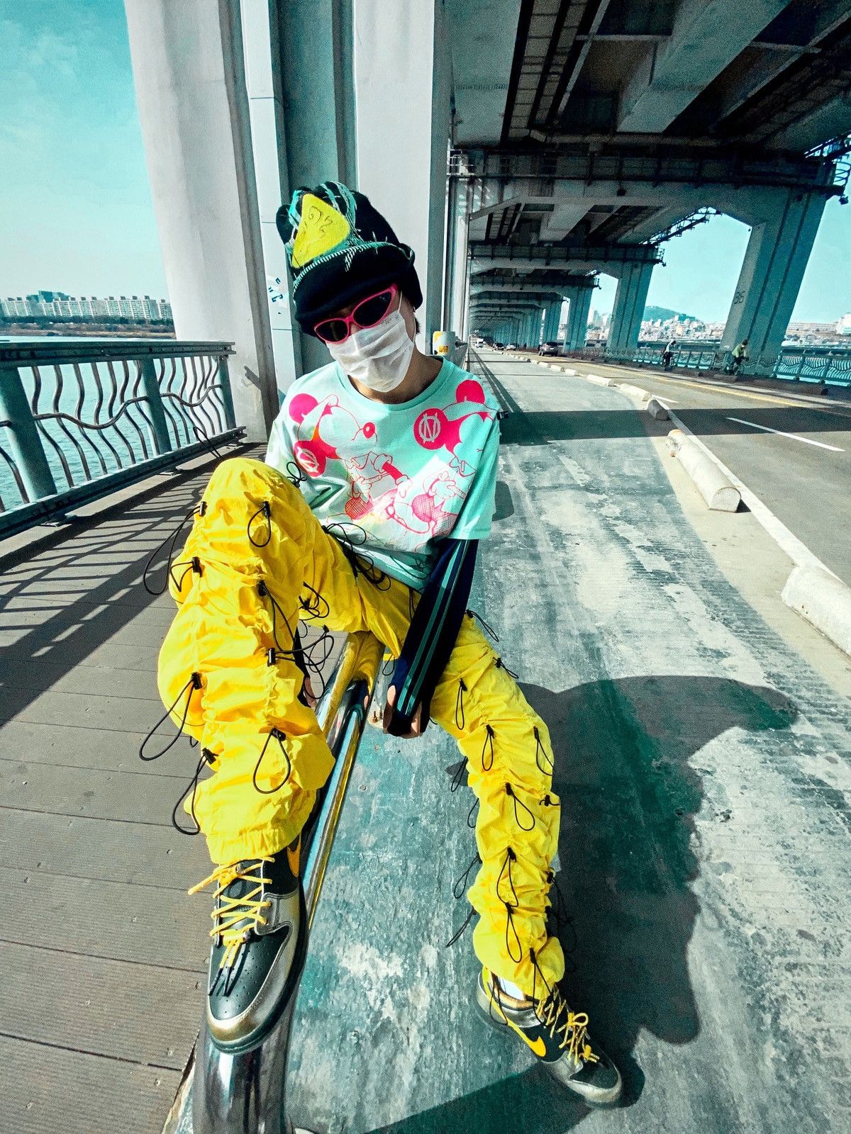 99%IS- 99%IS Yellow Gobchang Pants Size US 31 - 8 Thumbnail