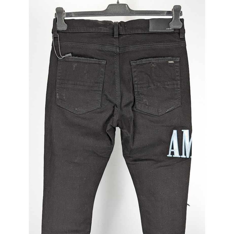 Amiri o1rshd1 Tie Dye Core Logo Jeans in Black Size US 33 - 14 Thumbnail