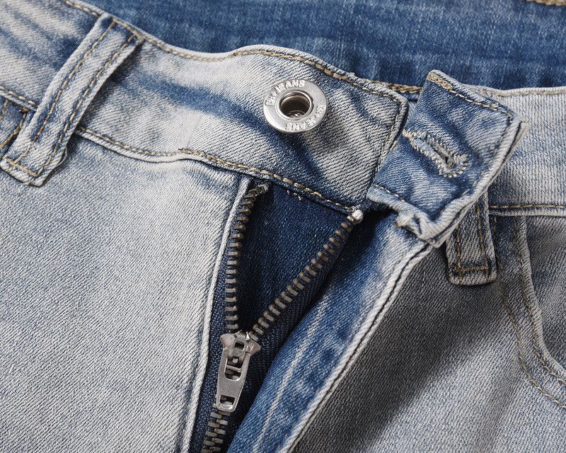 Japanese Brand × Jean Men's washed loose zipper patchwork jeans Size US 32 / EU 48 - 4 Thumbnail