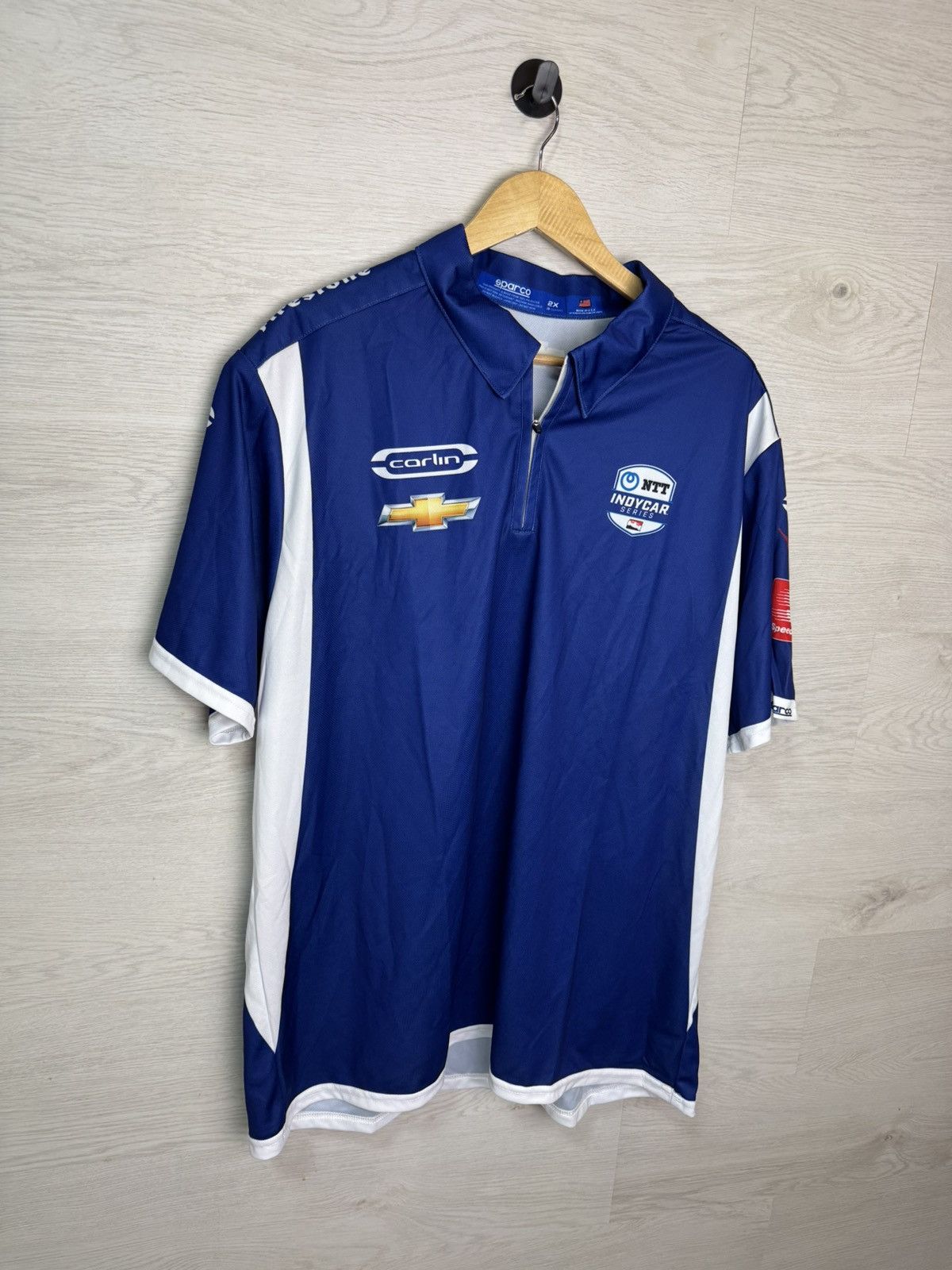 Vintage Indy Team Carlin Chevrolet Blue Polo Jersey Size US XXL / EU 58 / 5 - 1 Thumbnail