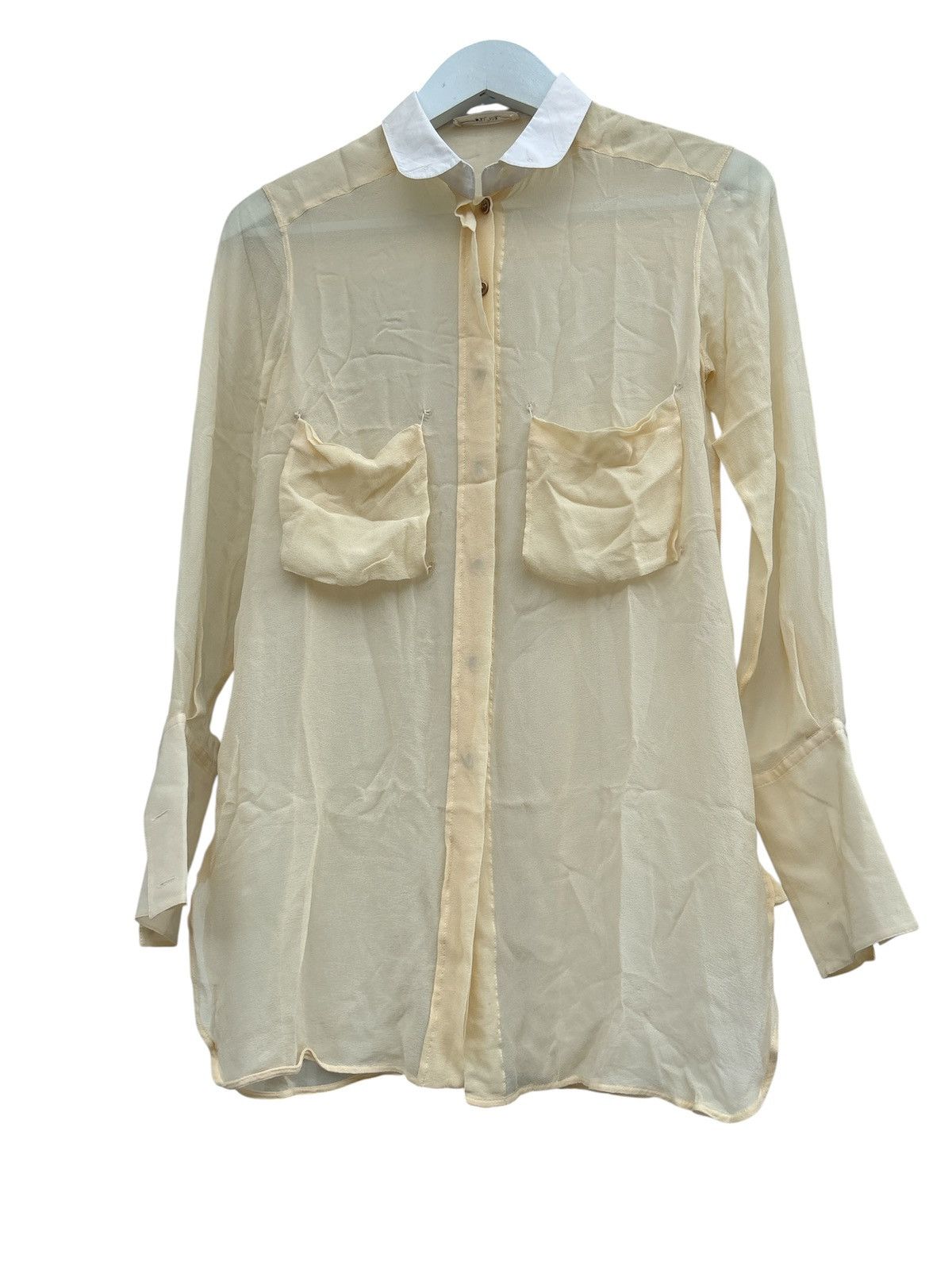 Celine Phoebe Philo era Silk Blouse Size S / US 4 / IT 40 - 4 Thumbnail