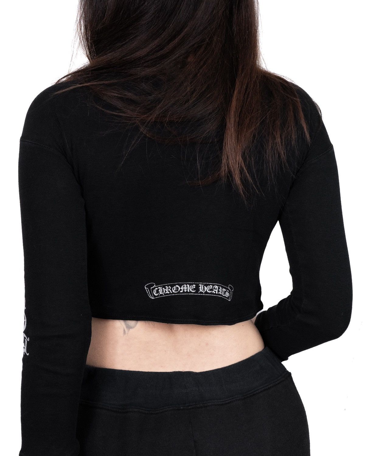 Chrome Hearts *VERY RARE* Chrome Hearts Dagger Logo Croptop 1990’s Black Size XS / US 0-2 / IT 36-38 - 3 Thumbnail