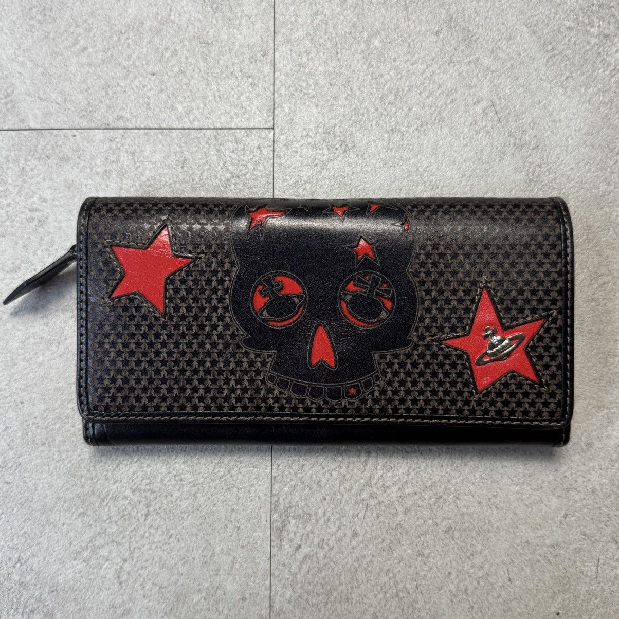 Vivienne Westwood archive skull Wallet ☆ Vivienne Westwood Skull Purse Folding Wallet Black No Box
