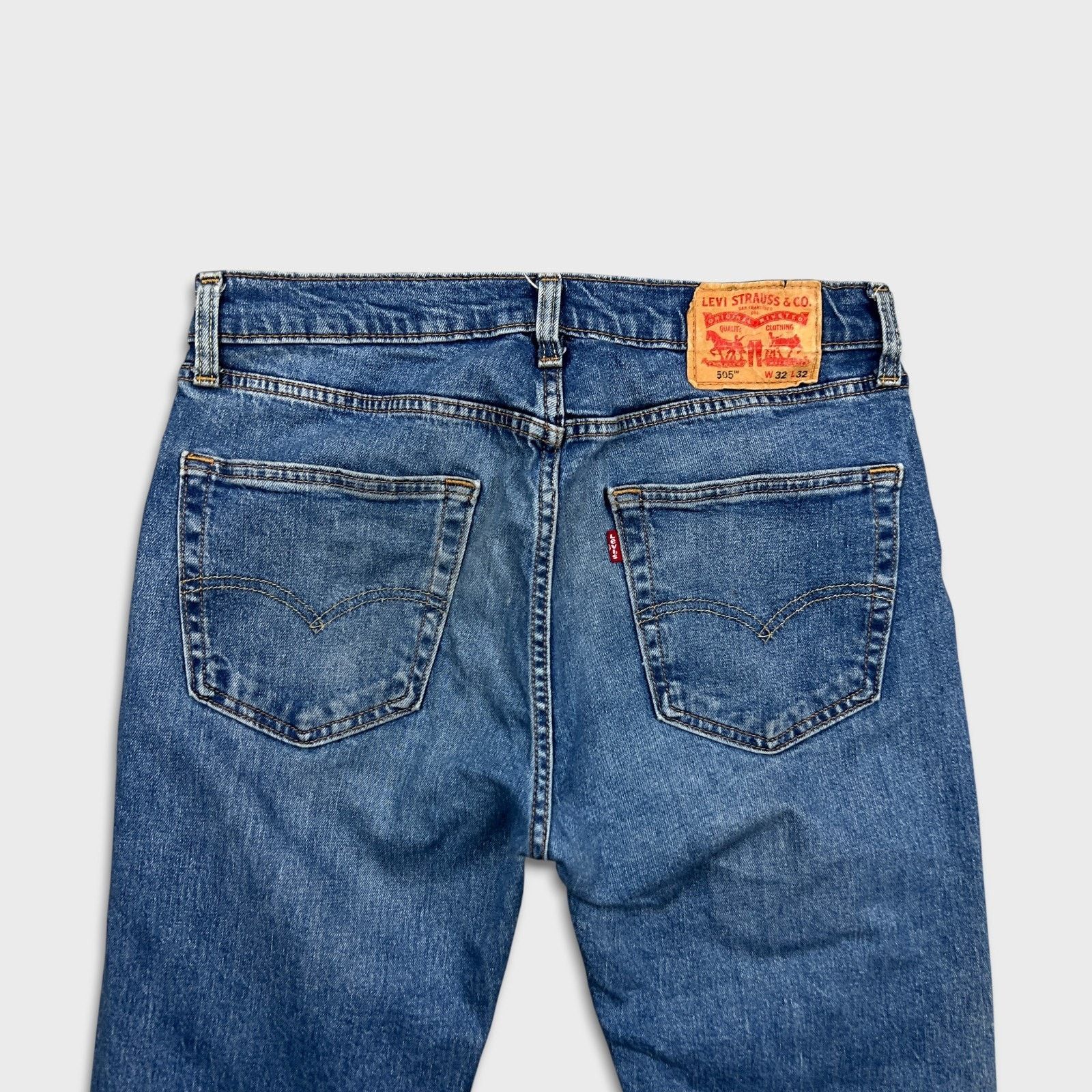 Levi's Levi's 505 Jeans Mens 32x32 Regular Fit Straight Leg Denim Size US 32 / EU 48 - 7 Thumbnail