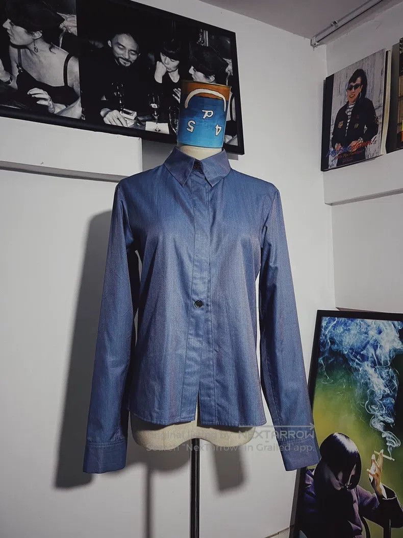 Other Yohji Yamamoto size os Blue denim long-sleeve shirt Size US M / EU 48-50 / 2 - 1 Thumbnail