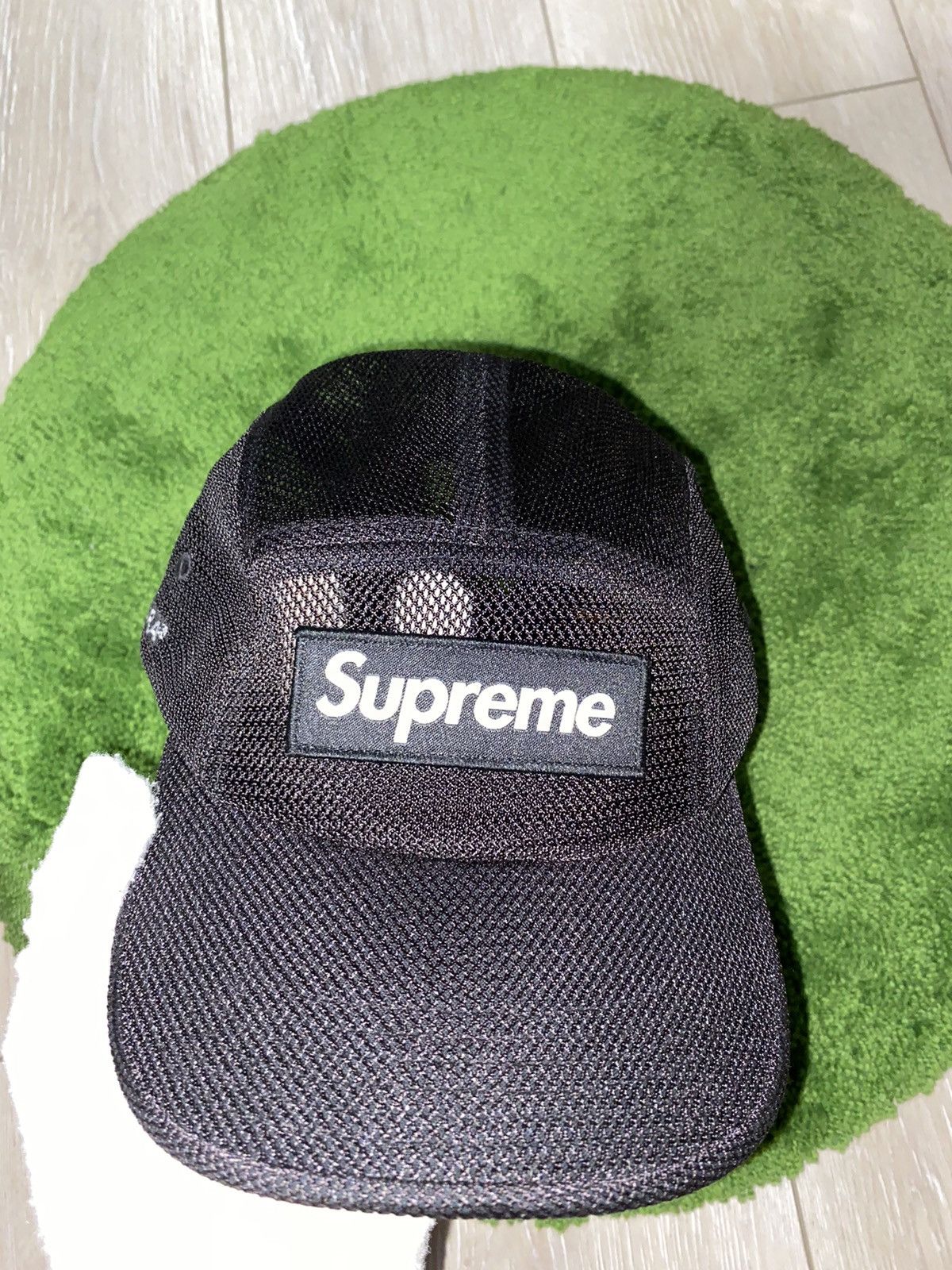 Supreme Snakeskin Mesh Camp Cap Black