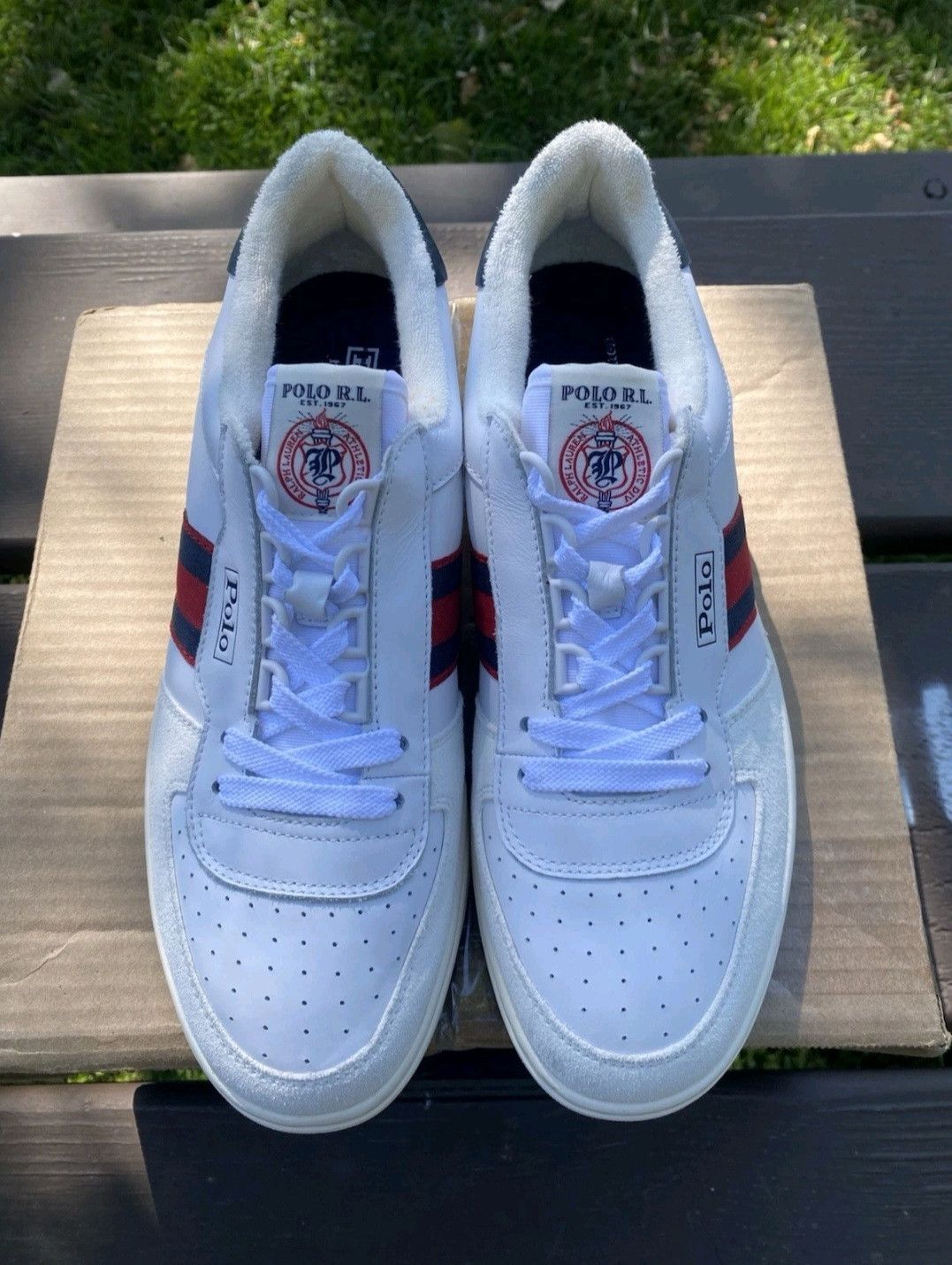 Ralph Lauren Ralph Lauren Polo Court Sneakers White Navy Red Retro 006 Size US 9 / EU 42 - 3 Thumbnail
