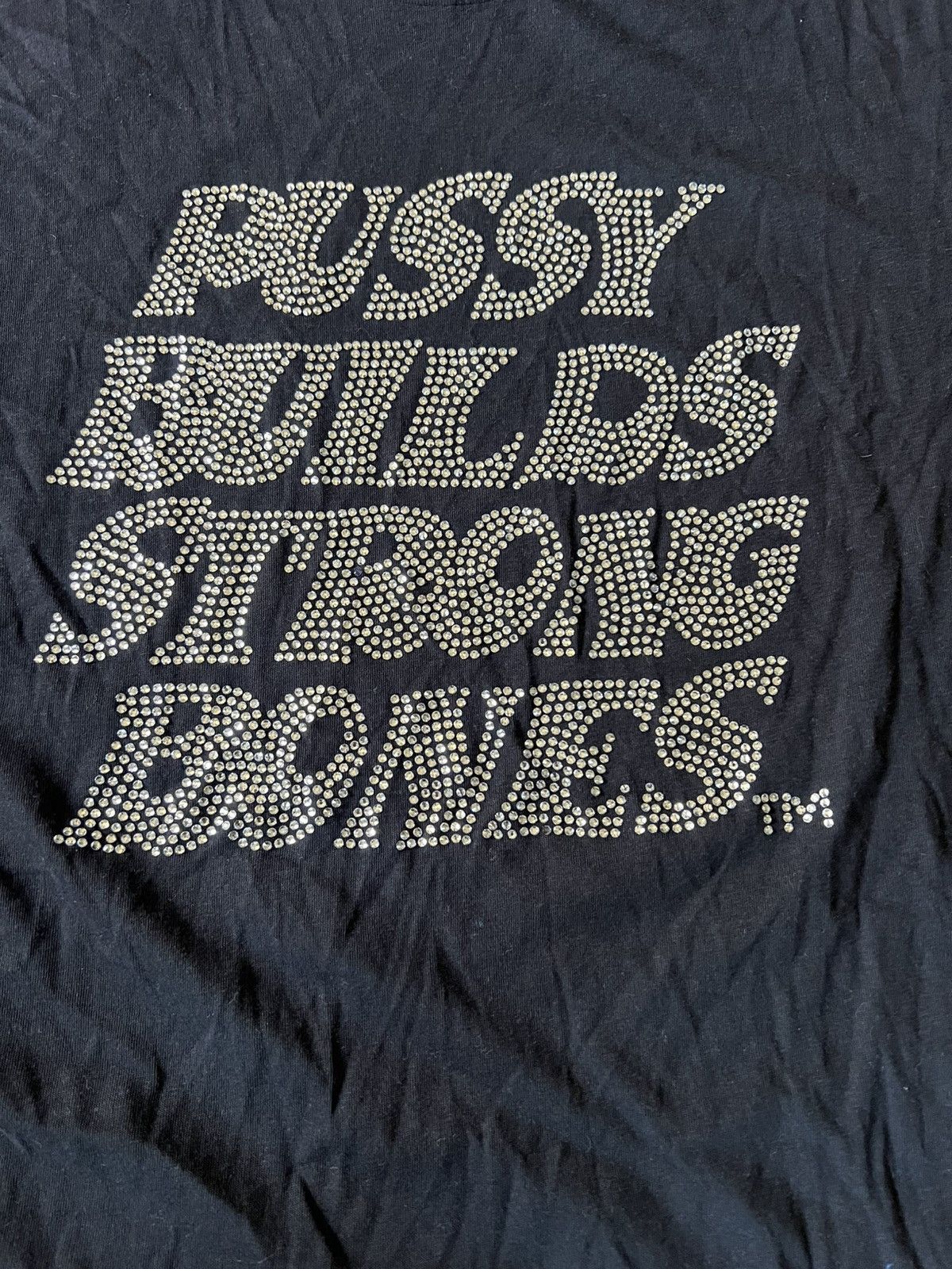 LaRopa pussy builds strong bones rhinestone tee Size US L / EU 52-54 / 3 - 2 Thumbnail
