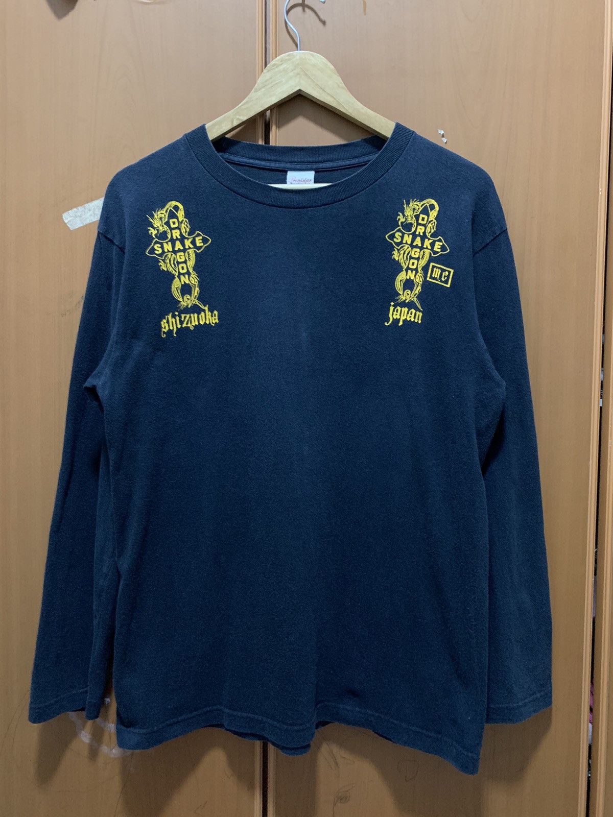 Japanese Brand Japanese Brand Snake Cross Dragon Sun Faded Long Sleeve Tee Size US M / EU 48-50 / 2 - 2 Thumbnail