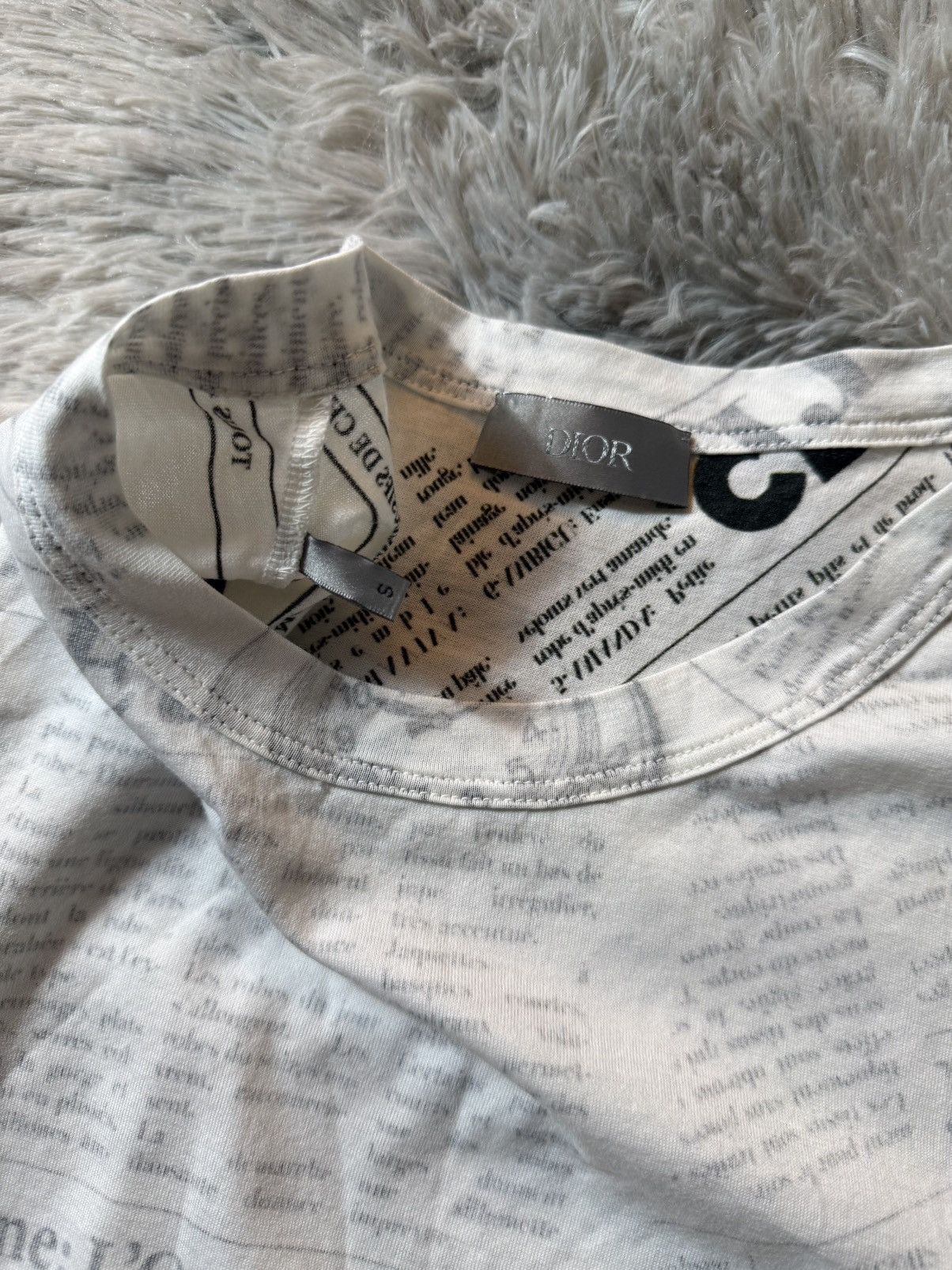 Daniel Arsham × Dior Dior x Daniel Arsham “Newspaper Print” T-Shirt SS20 Size S Size US S / EU 44-46 / 1 - 3 Thumbnail