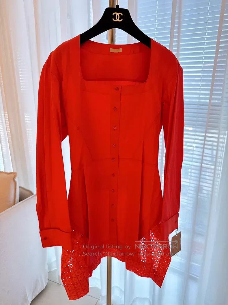 Alaia Alaia Classic Orange Red Skirt Hem Top Size M / US 6-8 / IT 42-44 - 1 Thumbnail