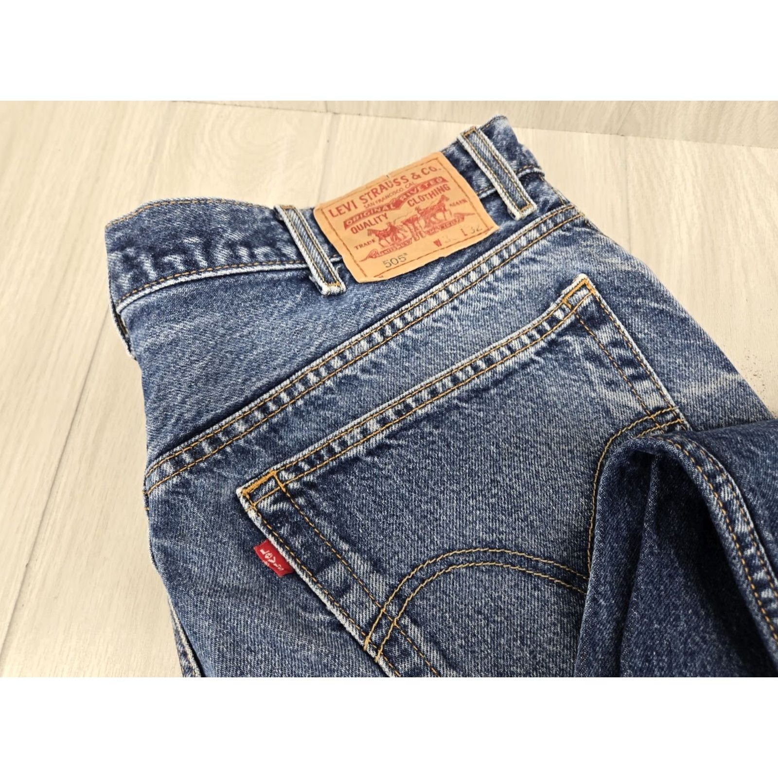 Levi's Levi's 505 Regular Fit Jeans Mens 38 X 32 Blue Denim Levi's 505 Jeans Men Regular Size 38 Size US 38 / EU 54 - 3 Thumbnail