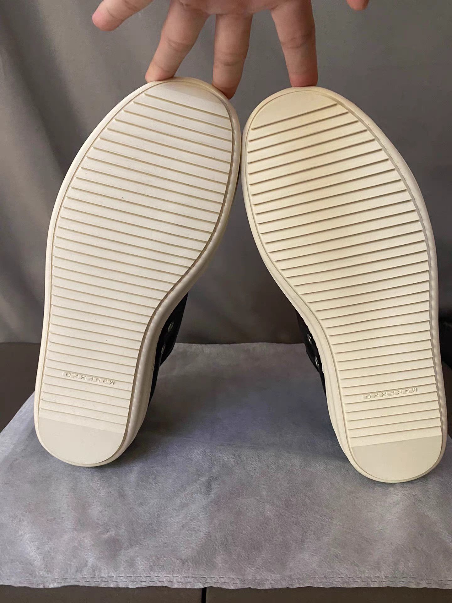 Rick Owens Rick Owens DRKSHDW waxed low-top with toe lettering Size US 8 / EU 41 - 5 Thumbnail