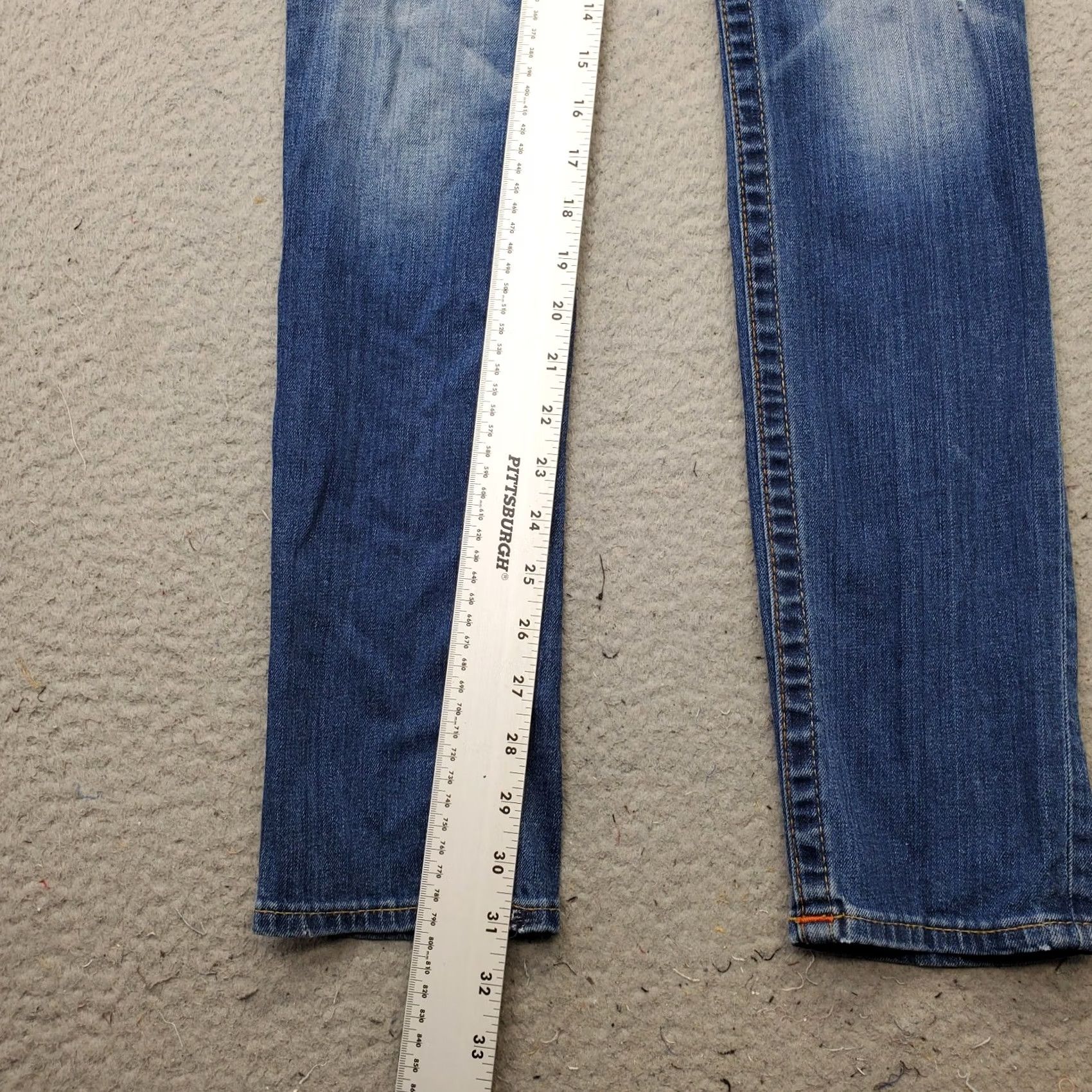 True Religion True Religion Skinny Jeans Women 26 Blue Denim Stretch Boho Whiskered Distressed Size 26" / US 2 / IT 38 - 4 Thumbnail