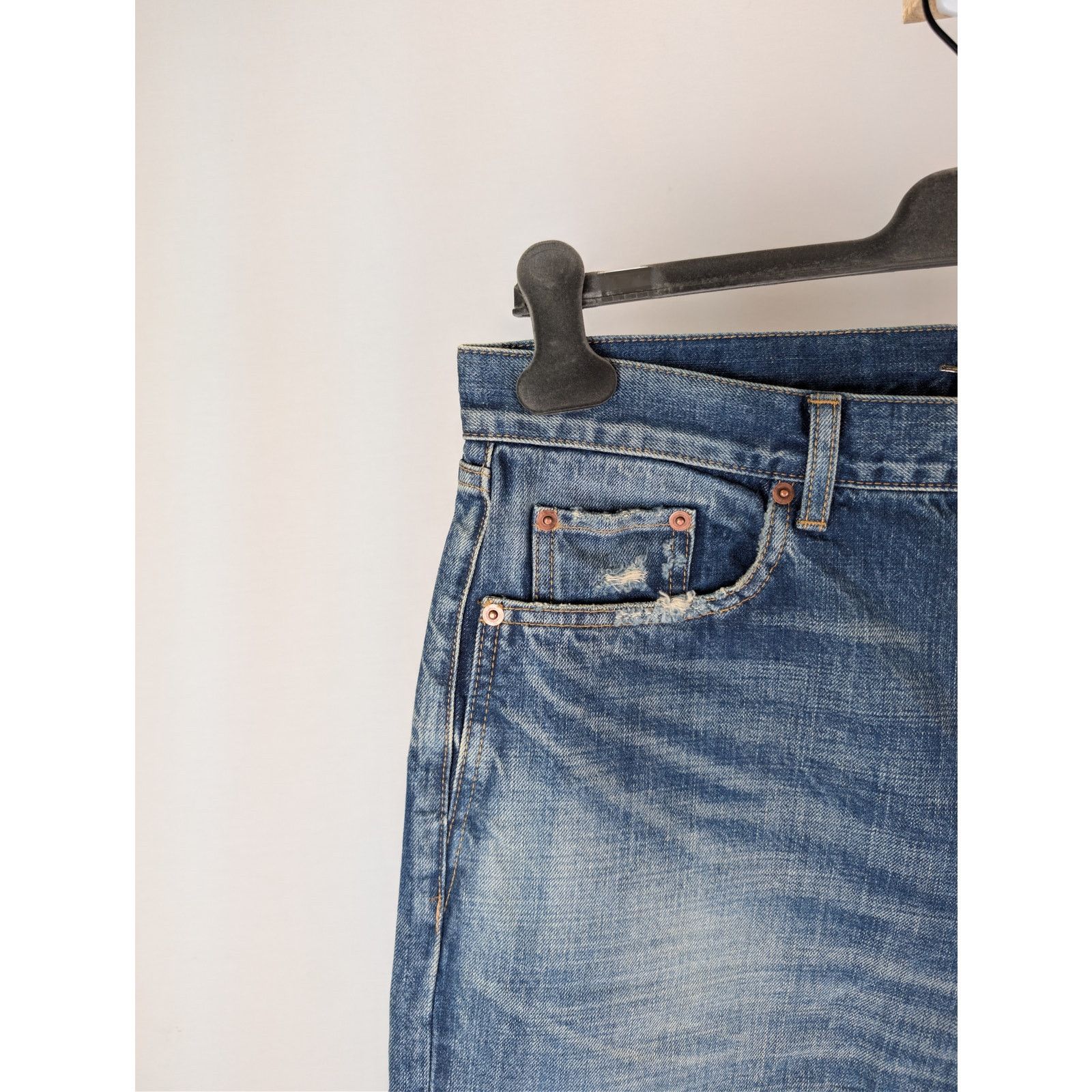 Saint Laurent Paris o1rshd1 Mick Jeans in Authentic Vintage Blue Size US 33 - 5 Thumbnail