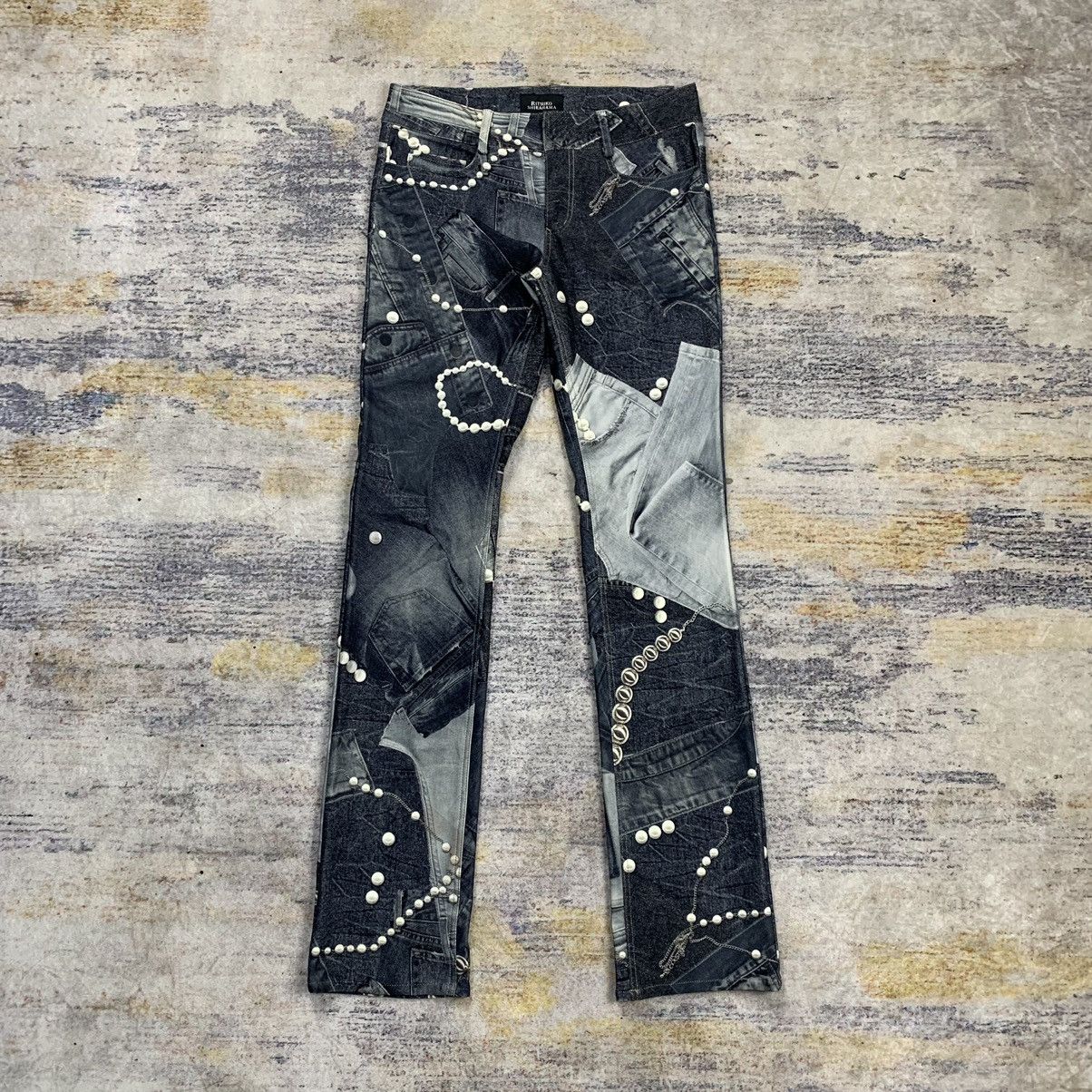 Japanese Brand Ritsuko Shirahama all over print pants Size 28" / US 6 / IT 42 - 1 Thumbnail