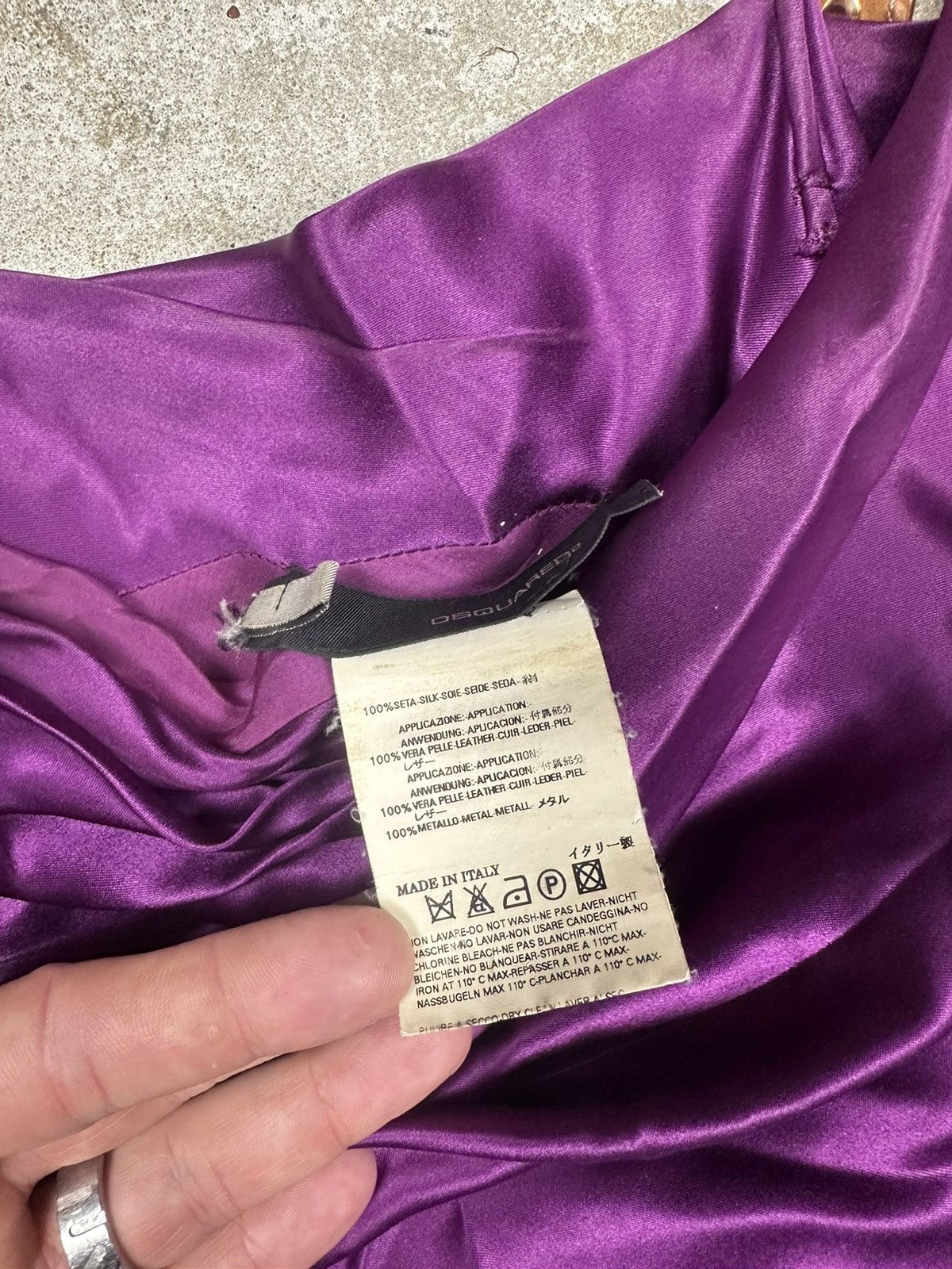 Dsquared2 Dsquared2 FW 2005 Runway Silk Purple Dress Chains Size M / US 6-8 / IT 42-44 - 11 Thumbnail