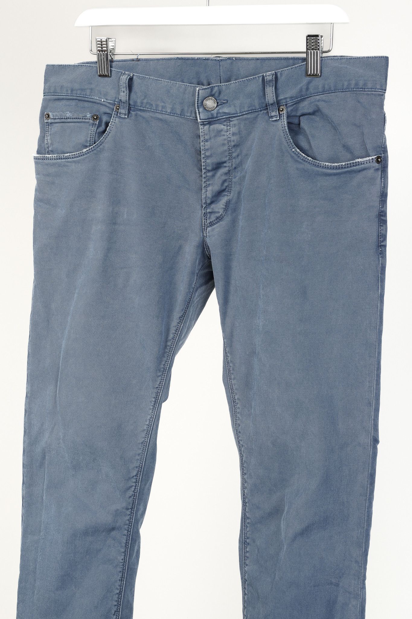 Prada Prada Blue Cotton-Twill Straight-Leg Jeans Size US 34 / EU 50 - 3 Thumbnail