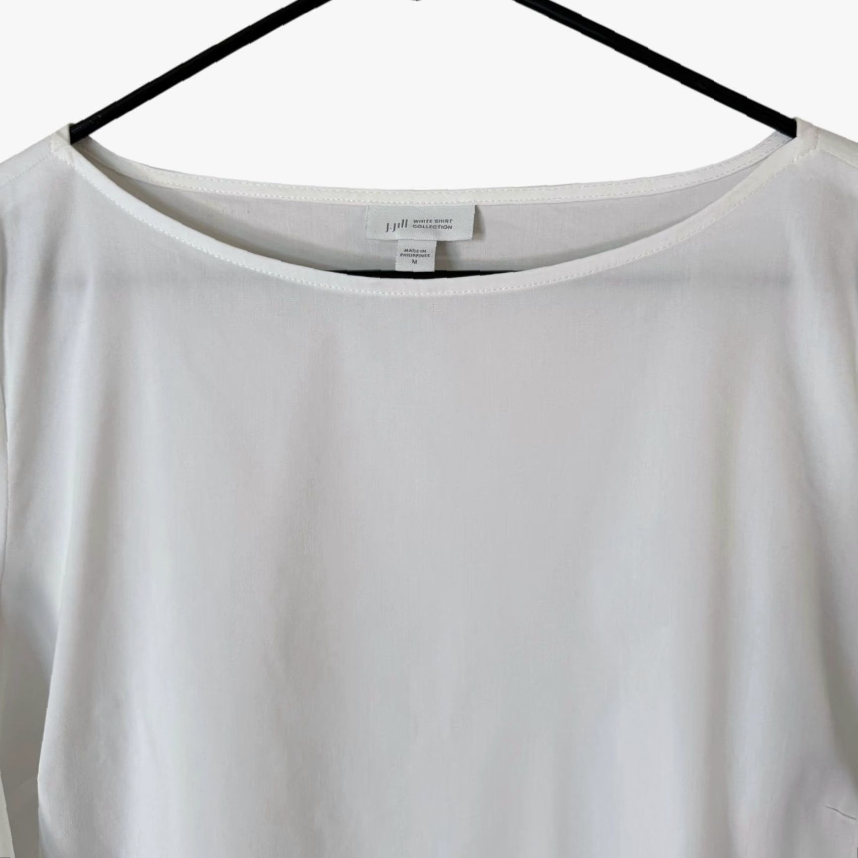 J. Jill VINTAGE? No, it's not vintage. J. Jill Tunic Shirt Women’s Medium White 3/4 Sleeve Embroidered Trim Blouse Size M / US 6-8 / IT 42-44 - 5 Thumbnail