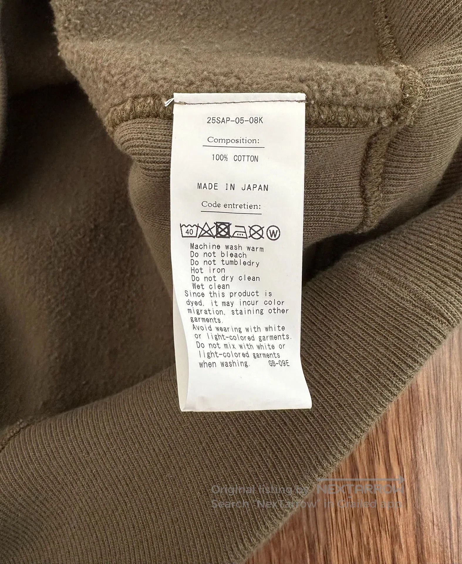 A.PRESSE vintage half zip sweatshirt in olive green. Size US S / EU 44-46 / 1 - 3 Thumbnail